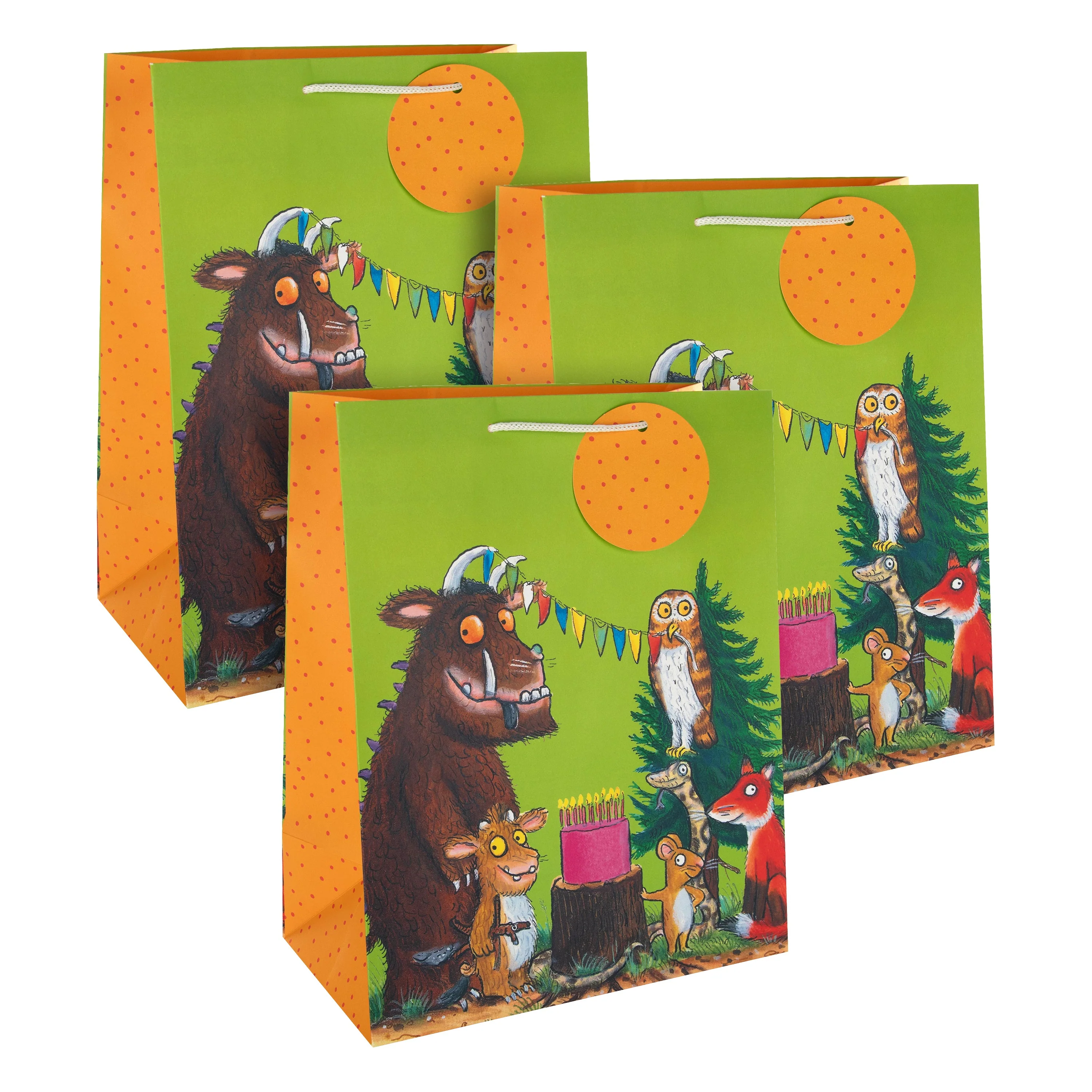 The Gruffalo Large Gift Bags - Pack of 3 in 1 Design