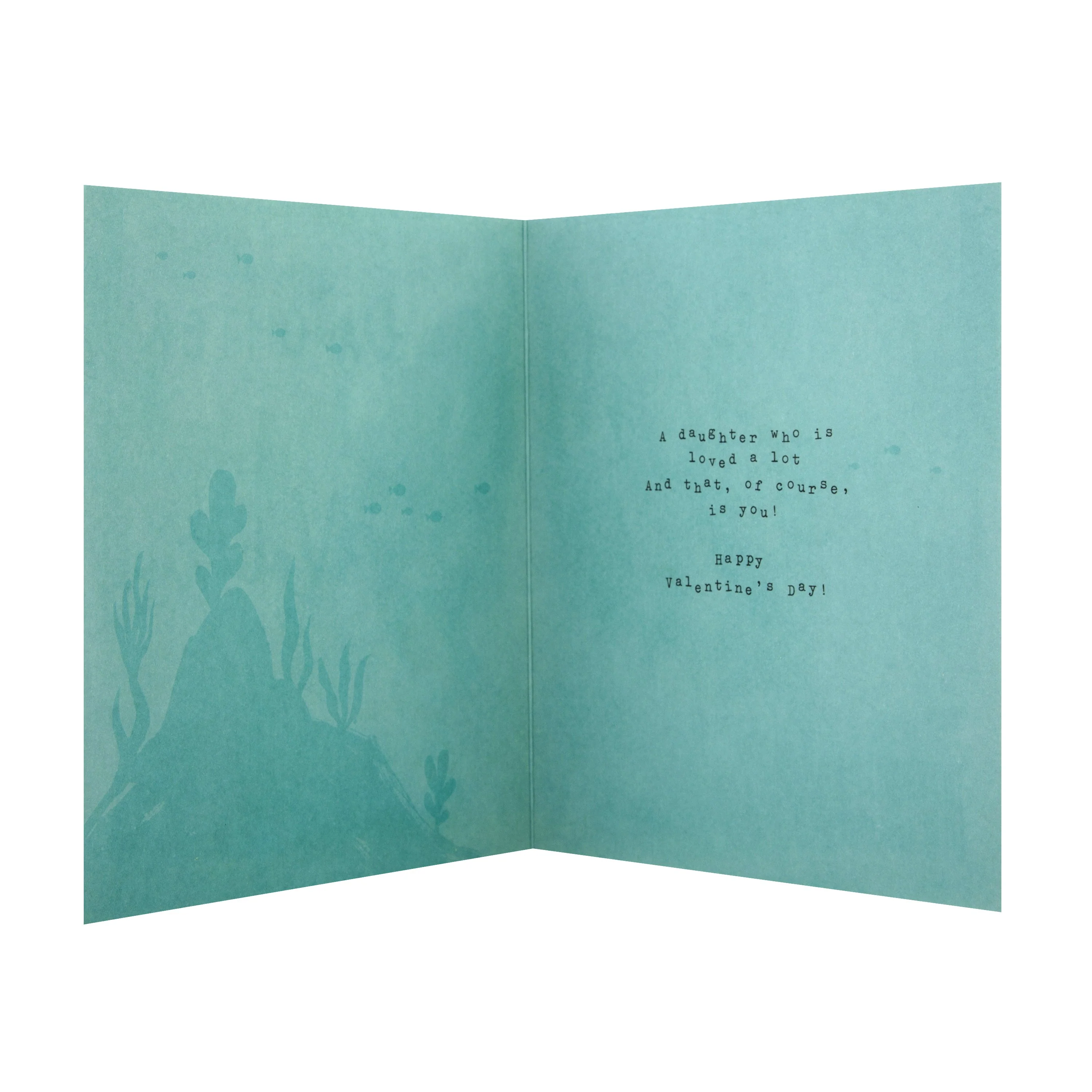 Valentine Card for Daughter - Cute 3D Effect Mermaid Design - Image 3
