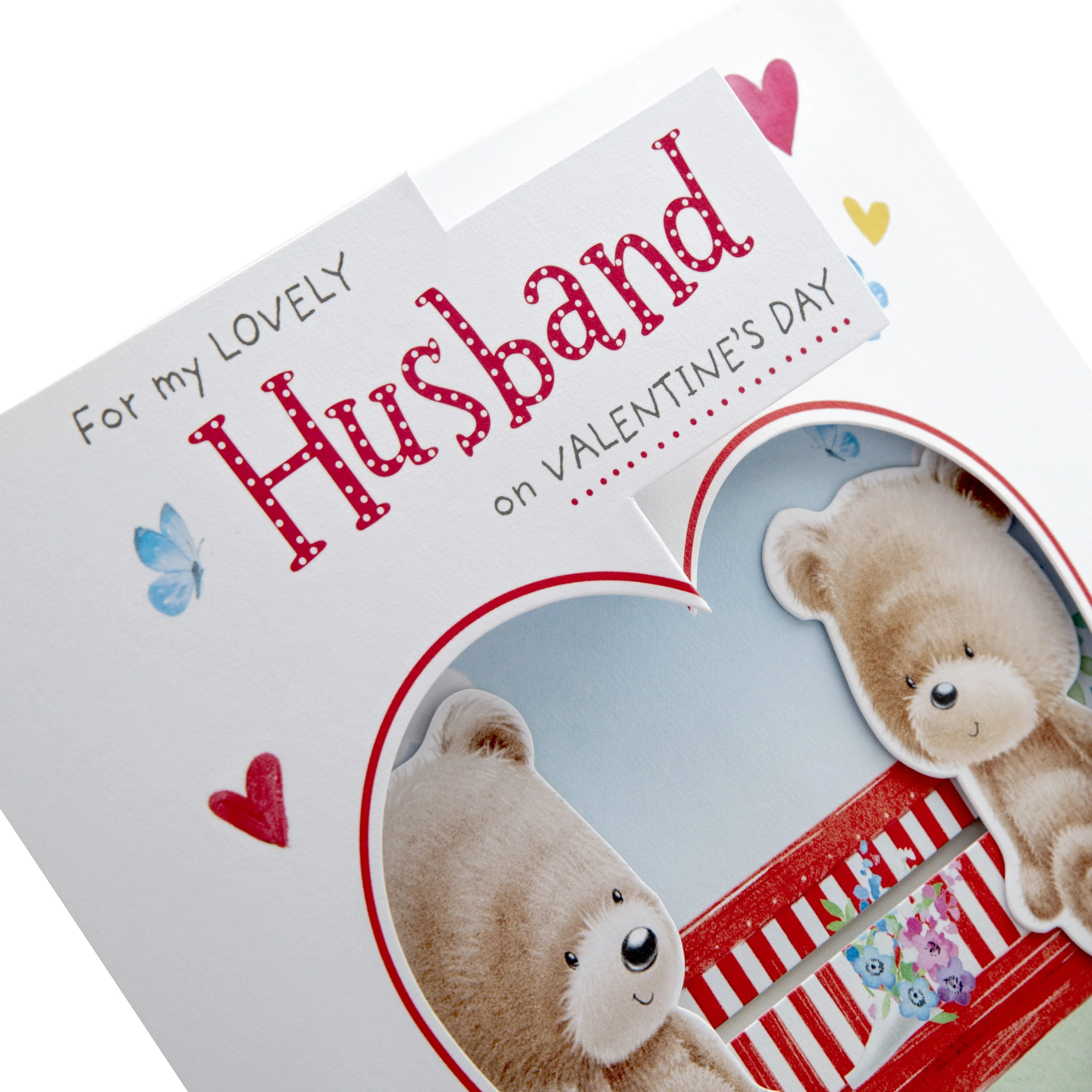 Valentine Card for Husband - Cute Die-cut Moving Design - Image 2