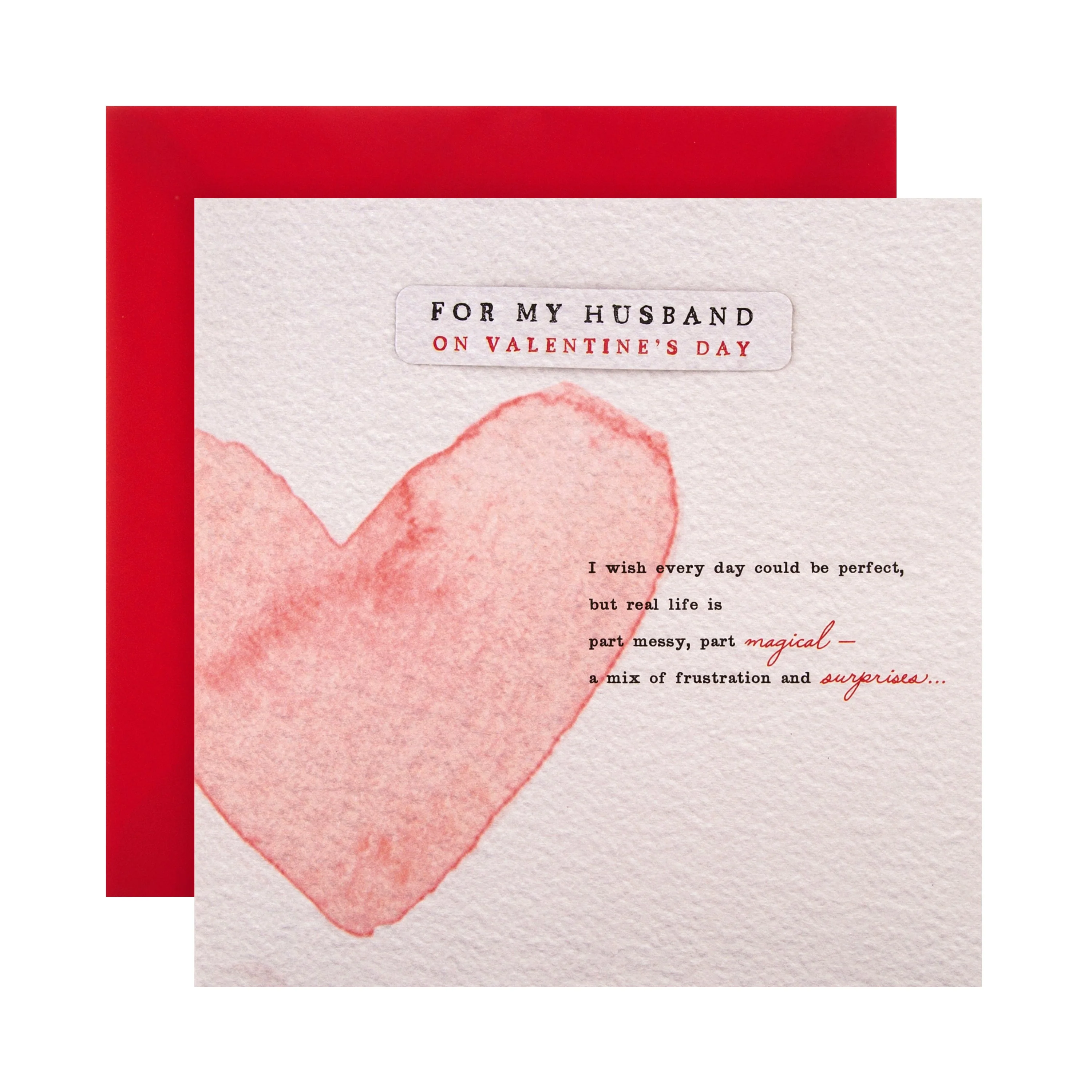 Valentine Card for Husband - Stylish Contemporary Heart Design