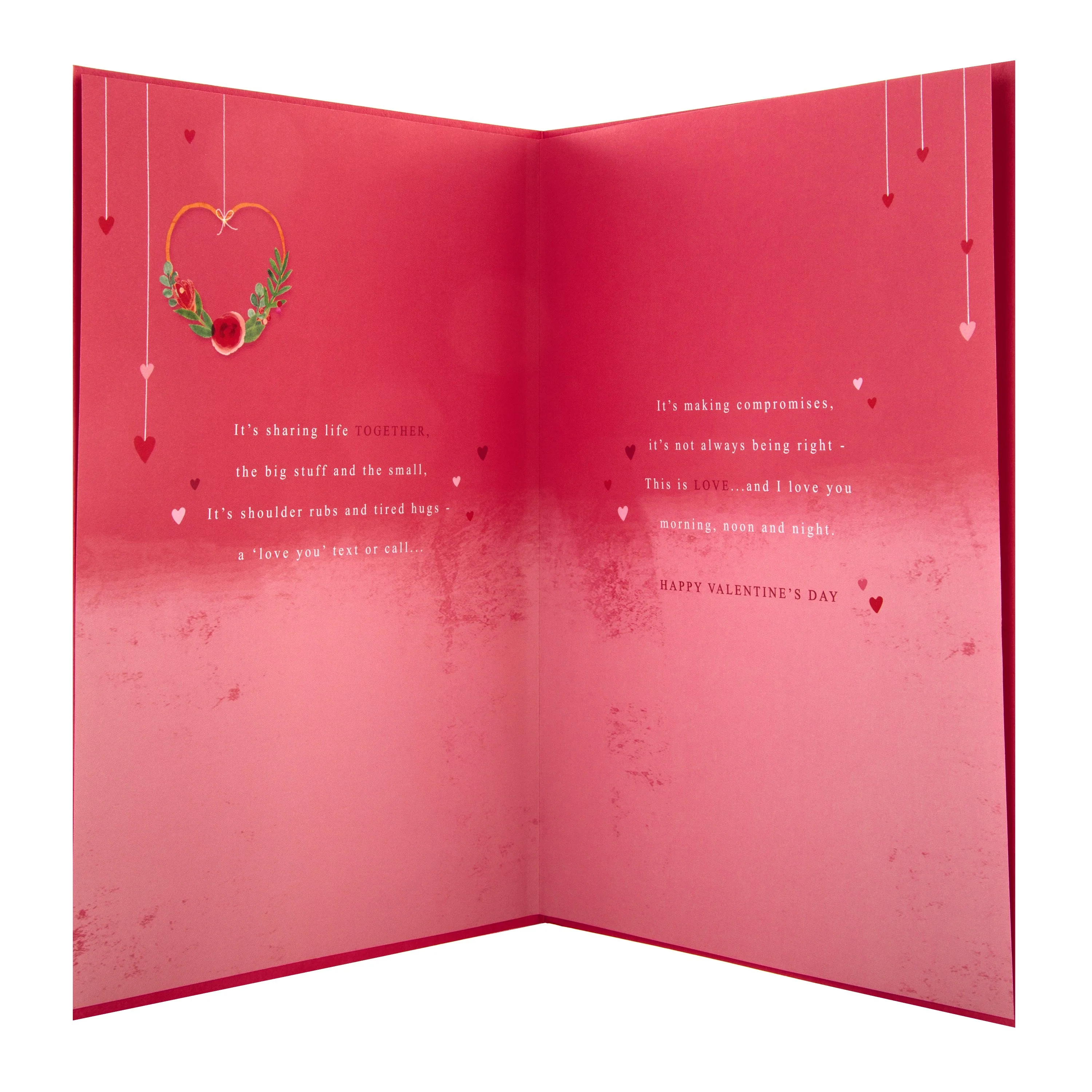 Valentine Card for The Woman in My Life - Classic Text Based Design with Heartfelt Verse - Image 3