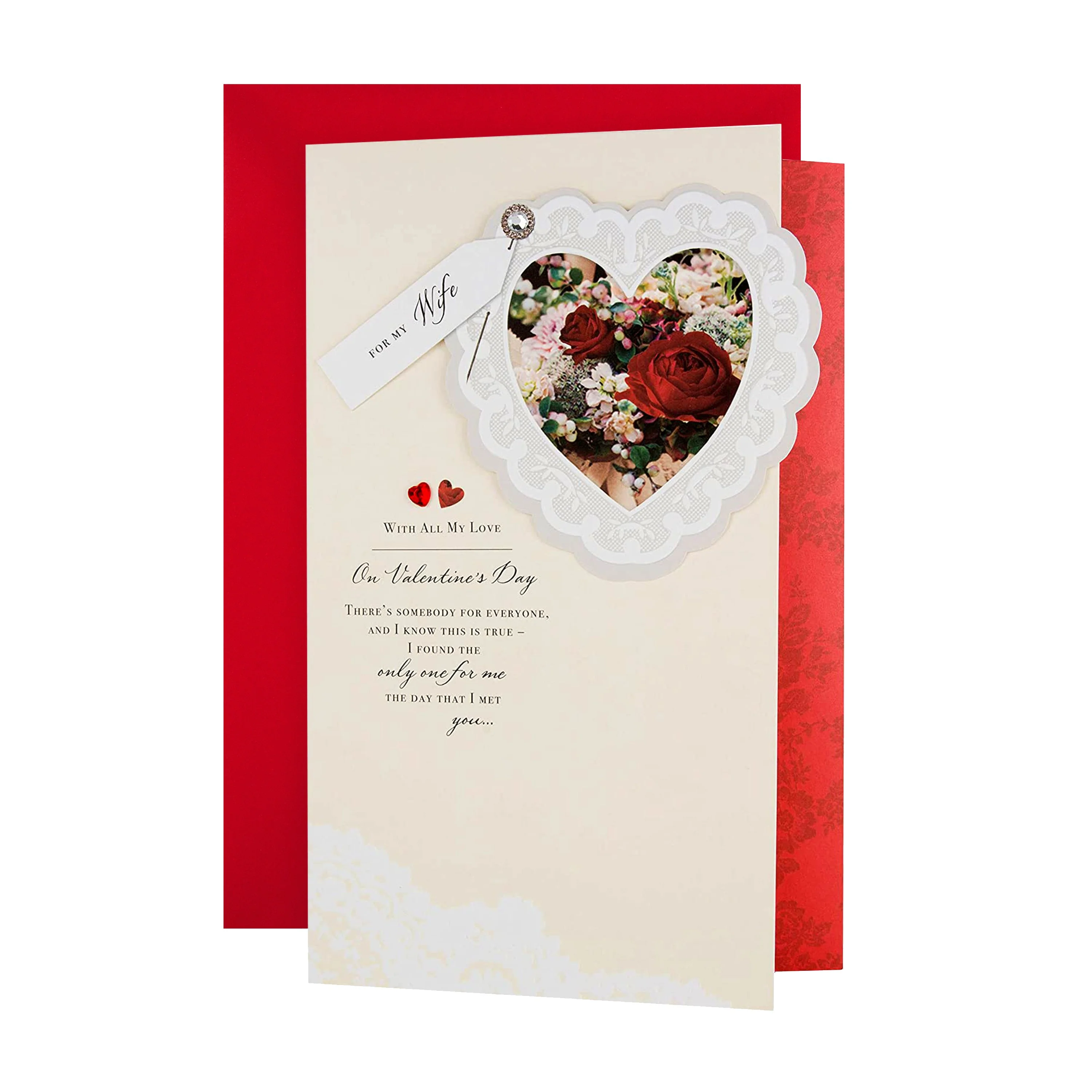 Valentine Card for Wife - 3-fold Traditional Design