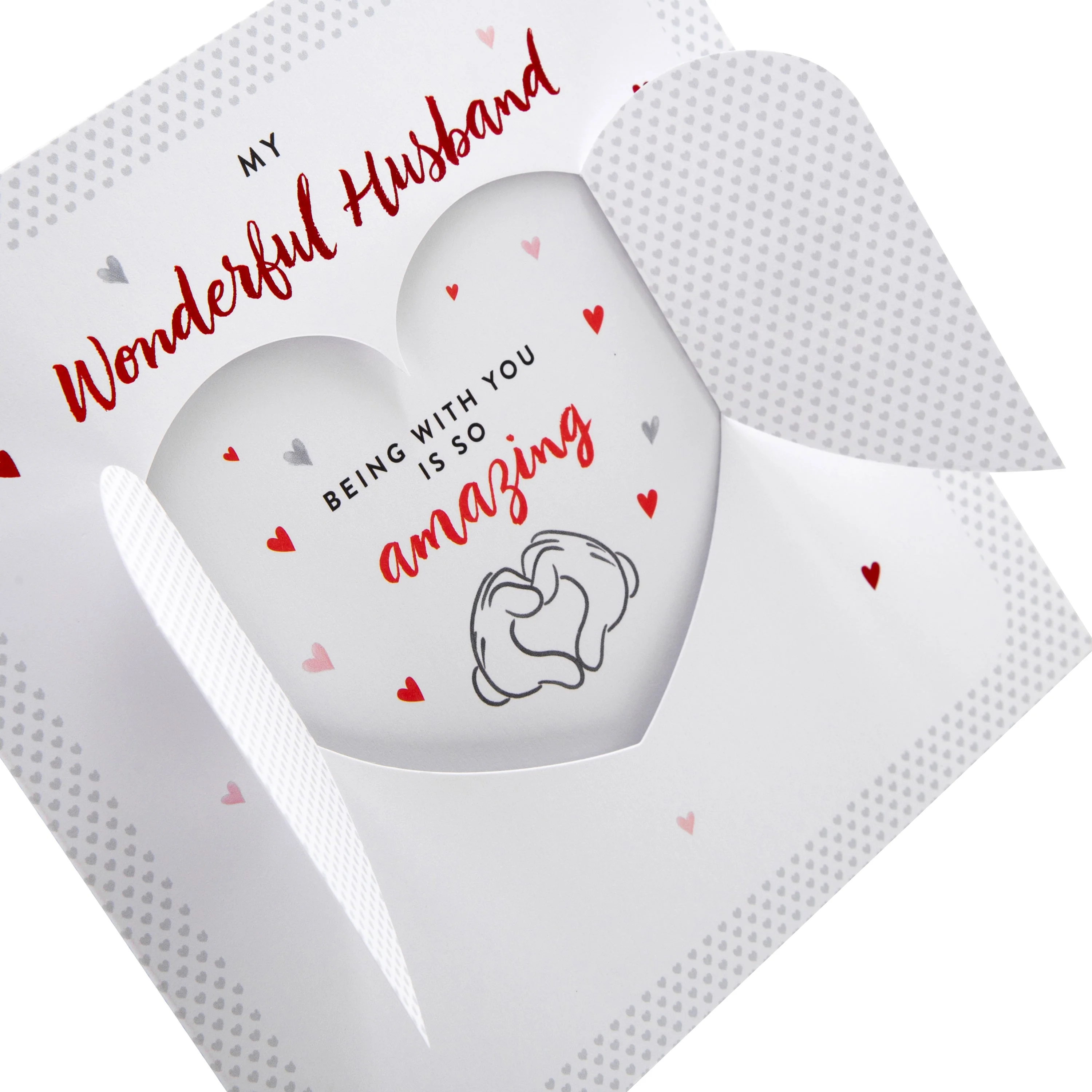 Valentine's Card for Husband - Cute Disney Mickey and Minnie Mouse Design with Red Foil - Image 4