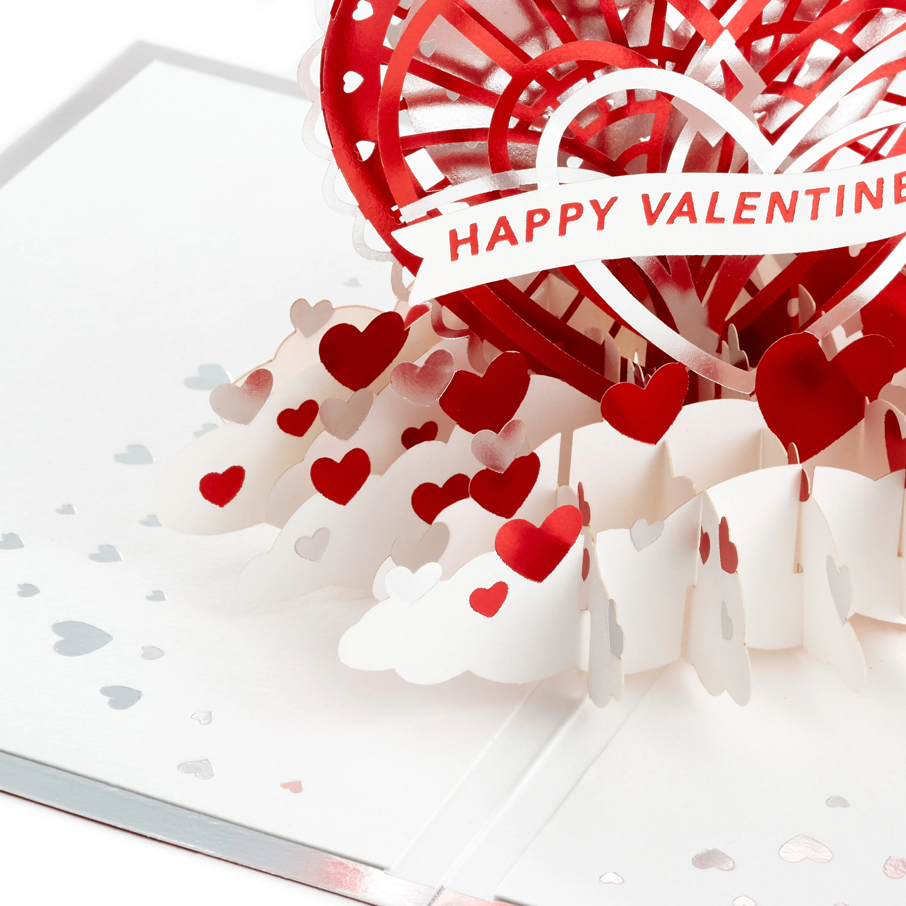Valentine's Day Card - 3D & Pop Up Heart Banner Design - Image 5