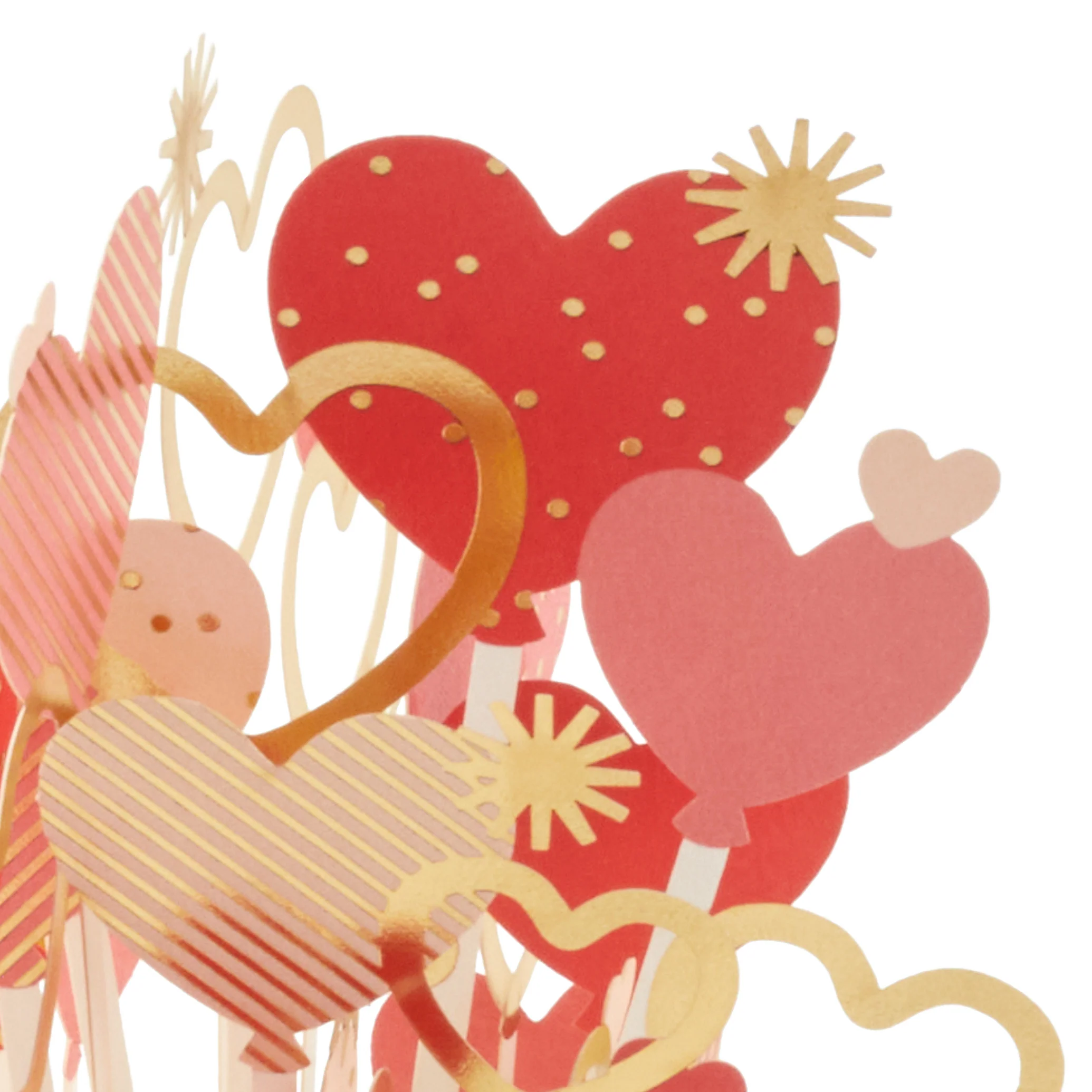Valentine's Day Card - 3D & Pop Up Heart Bouquet Design - Image 4