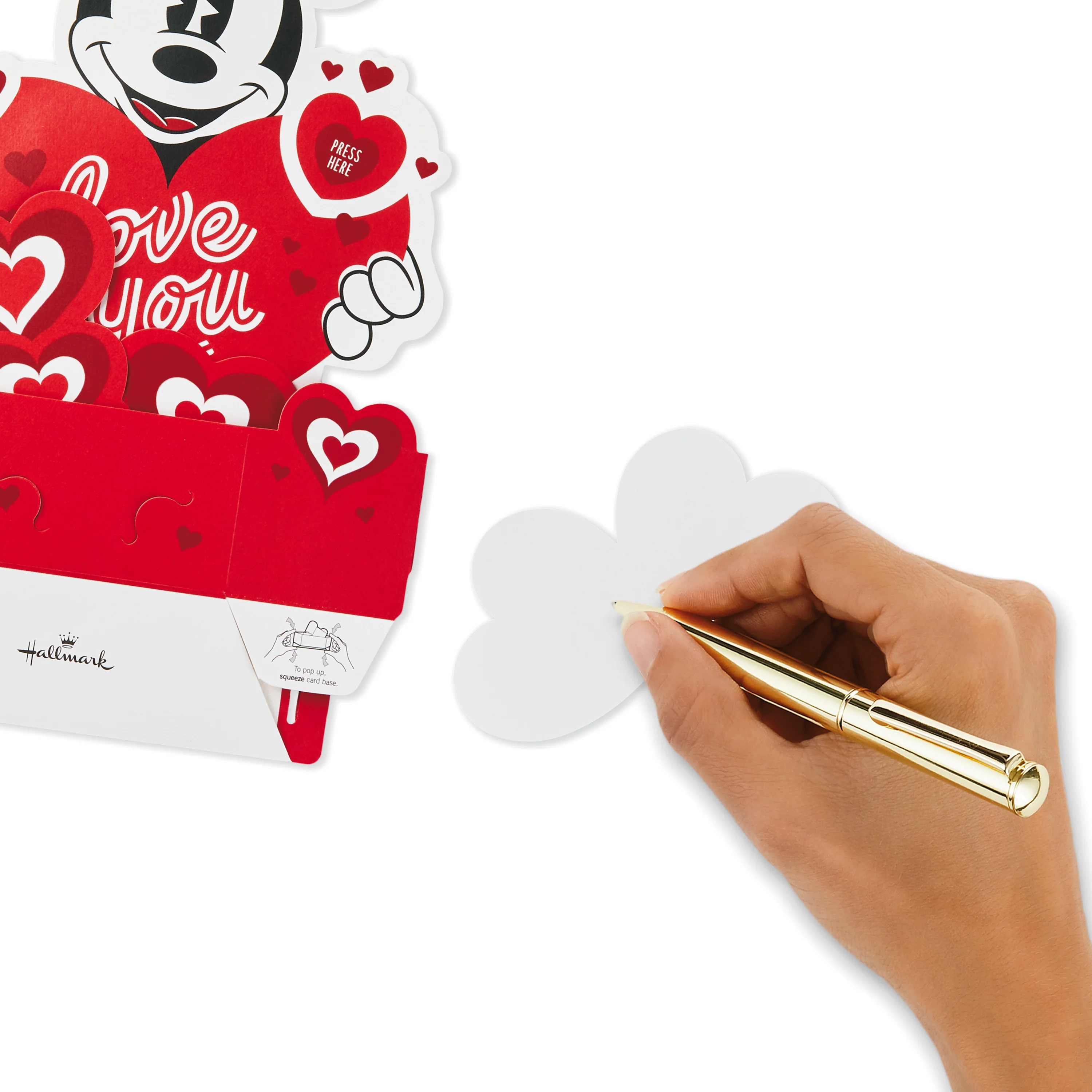 Valentine's Day Card - 3D & Pop Up Musical & Light Up Disney Mickey Mouse Design - Image 7