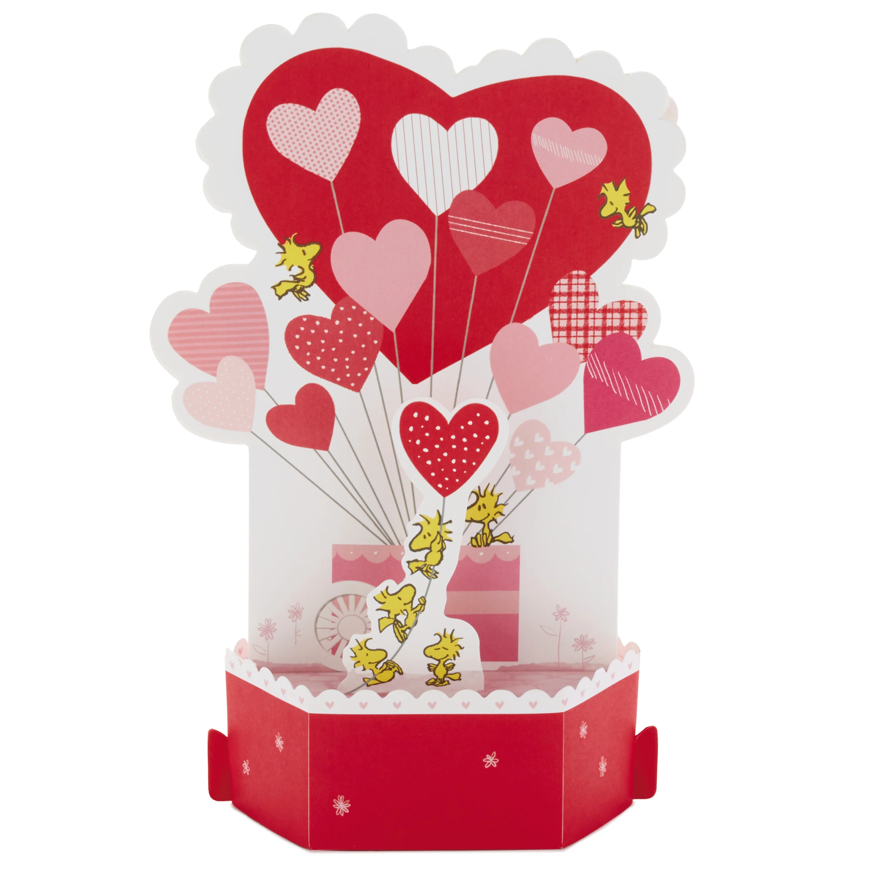 Valentine's Day Card - 3D & Pop Up Musical & Light Up PEANUTS™ SNOOPY & WOODSTOCK Design - Image 2
