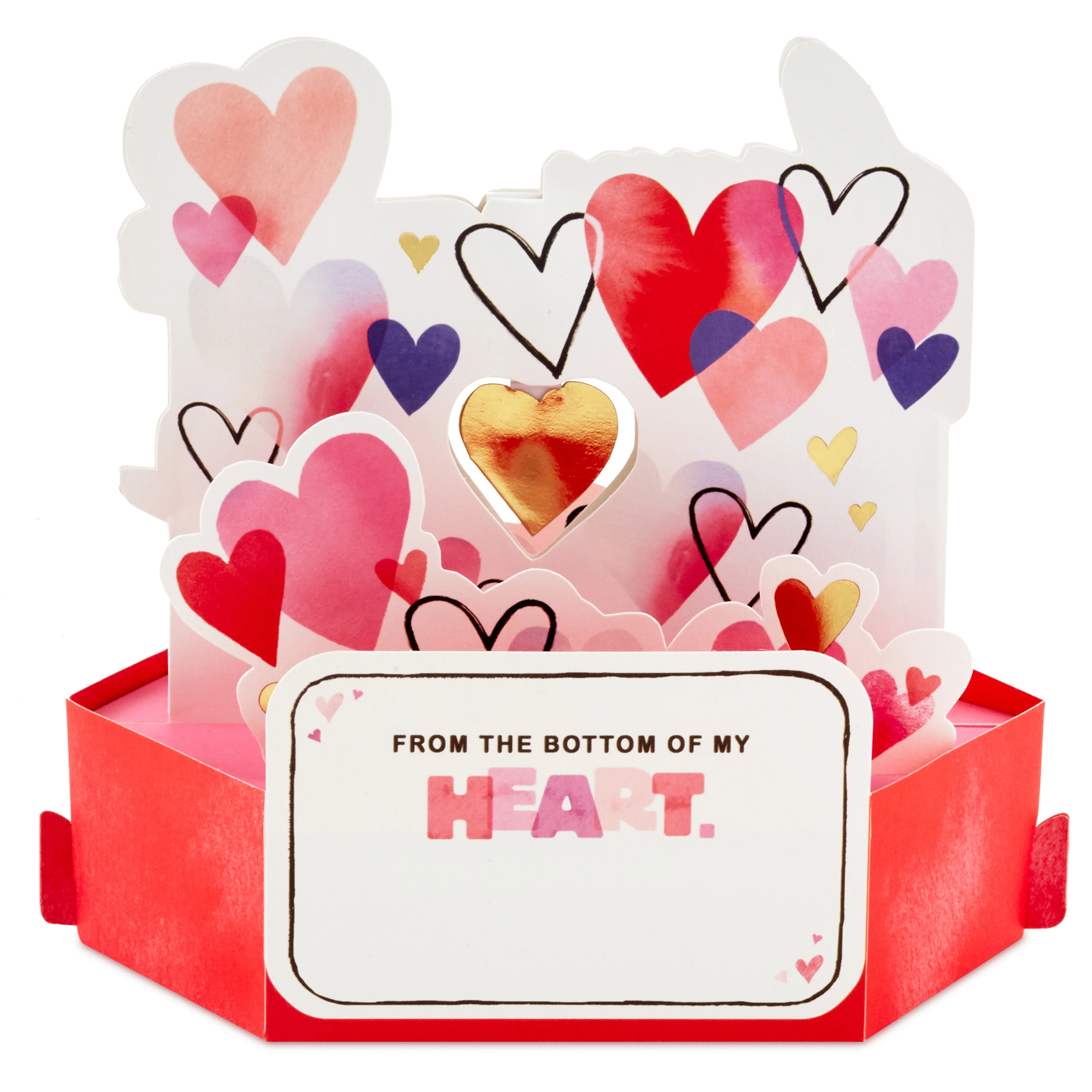 Valentine's Day Card - 3D & Pop Up Musical & Motion Hearts Design - Image 2
