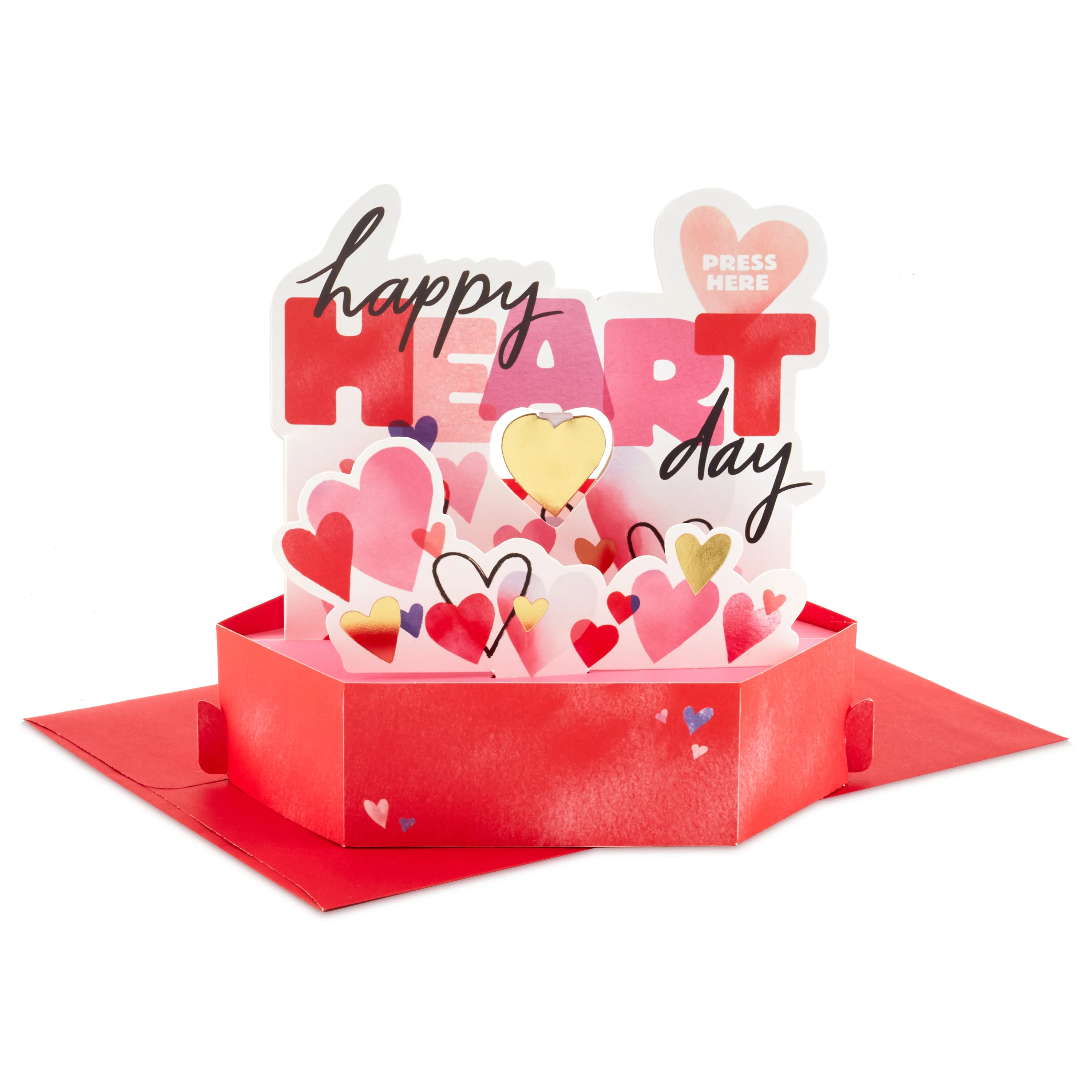 Valentine's Day Card - 3D & Pop Up Musical & Motion Hearts Design - Image 3