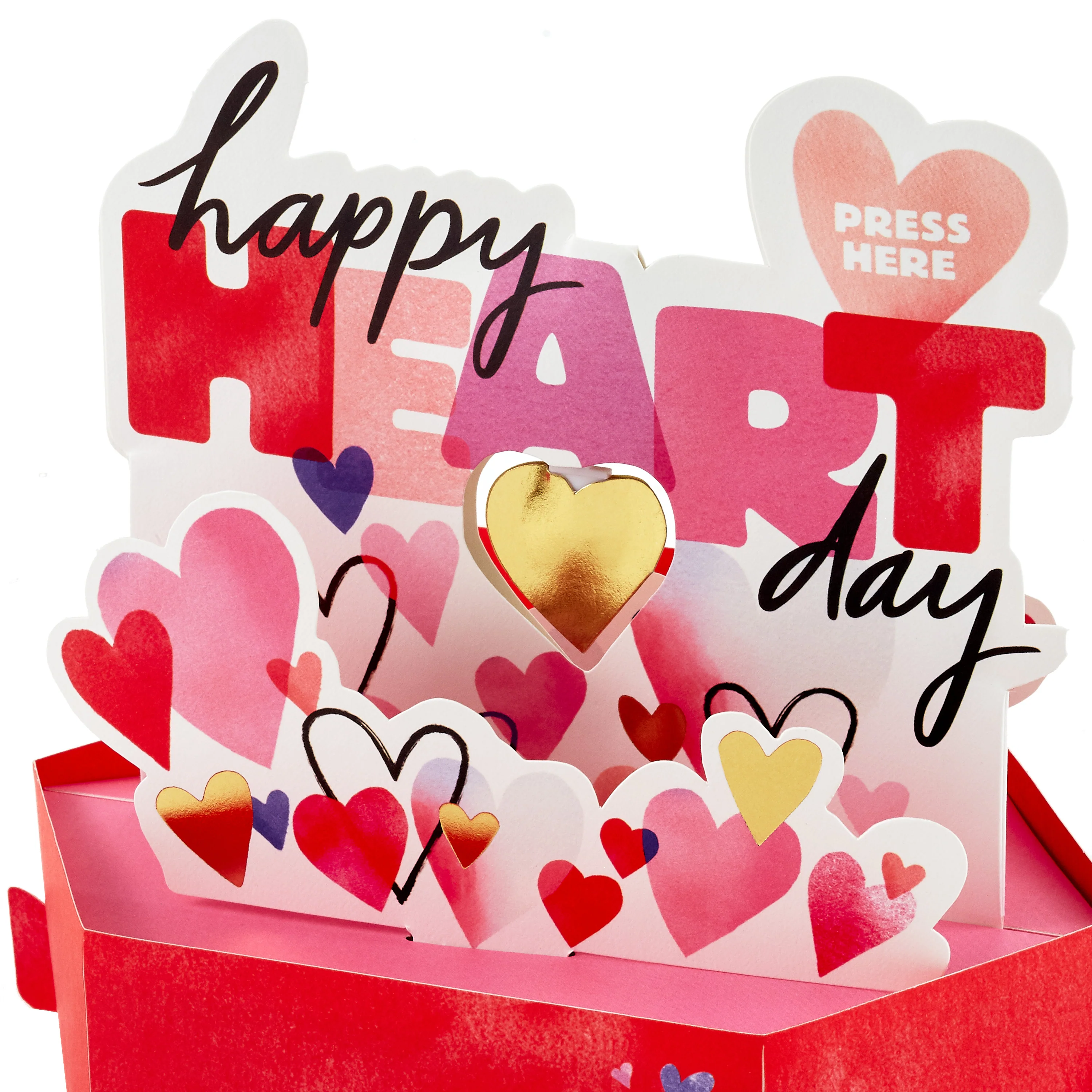 Valentine's Day Card - 3D & Pop Up Musical & Motion Hearts Design - Image 4