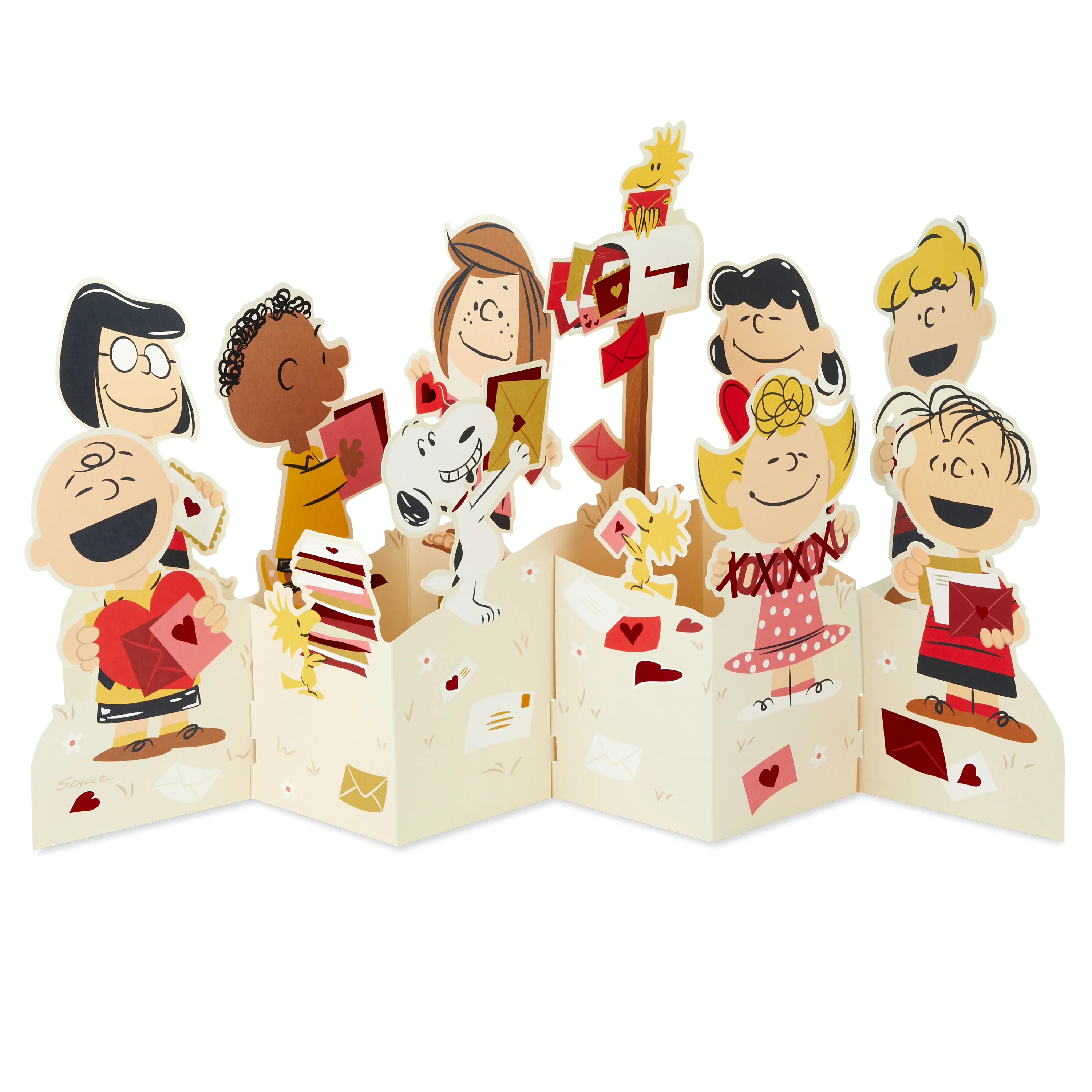 Valentine's Day Card - 3D & Pop Up PEANUTS™ Gang & Love Letters Design