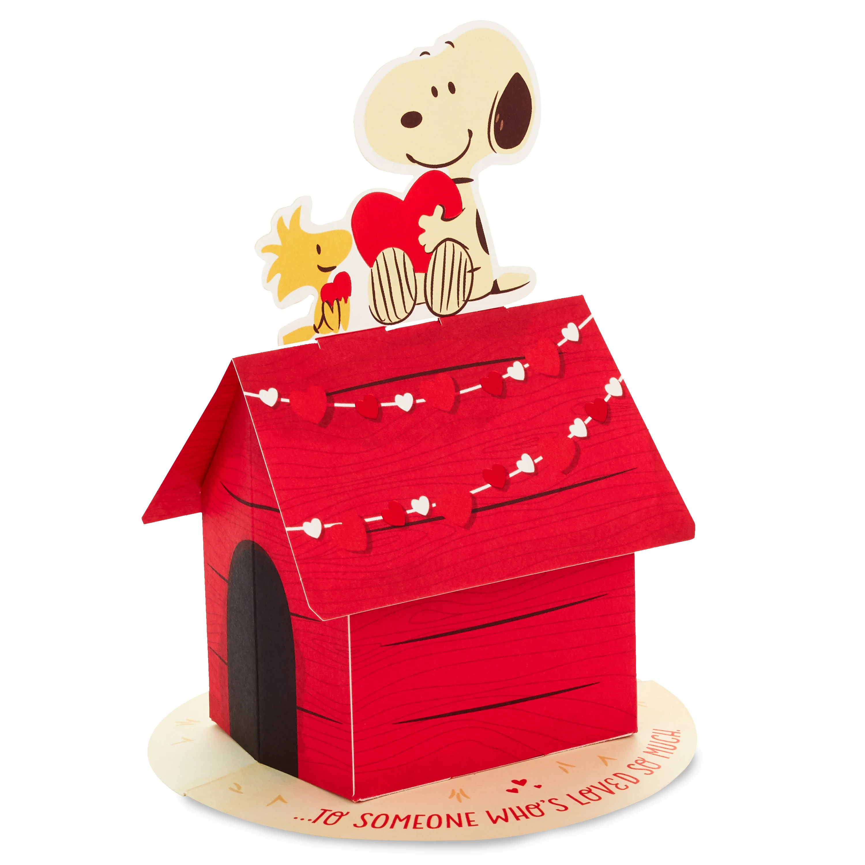 Valentine's Day Card - 3D Pop Up PEANUTS™ SNOOPY Doghouse Design - Image 3
