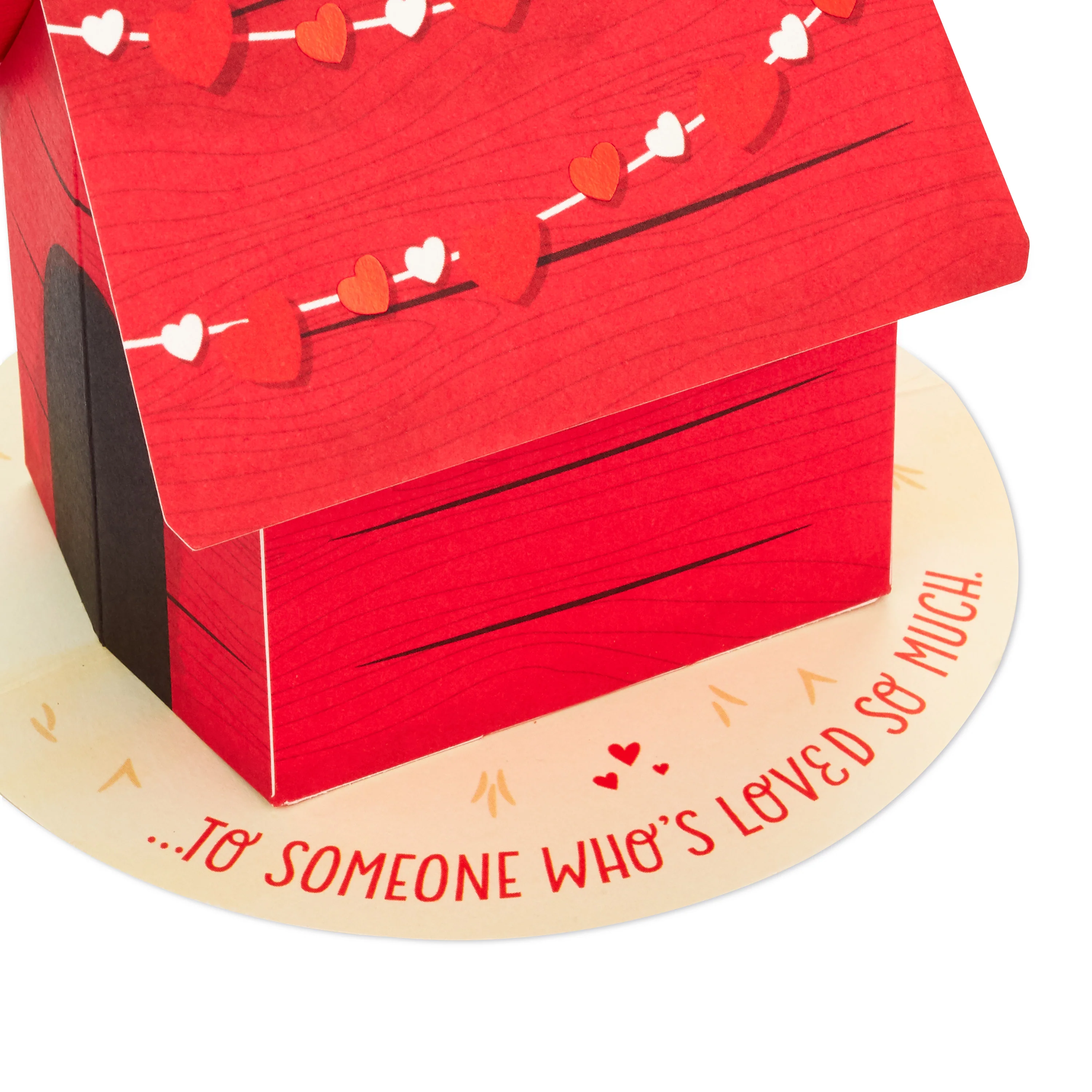 Valentine's Day Card - 3D Pop Up PEANUTS™ SNOOPY Doghouse Design - Image 5