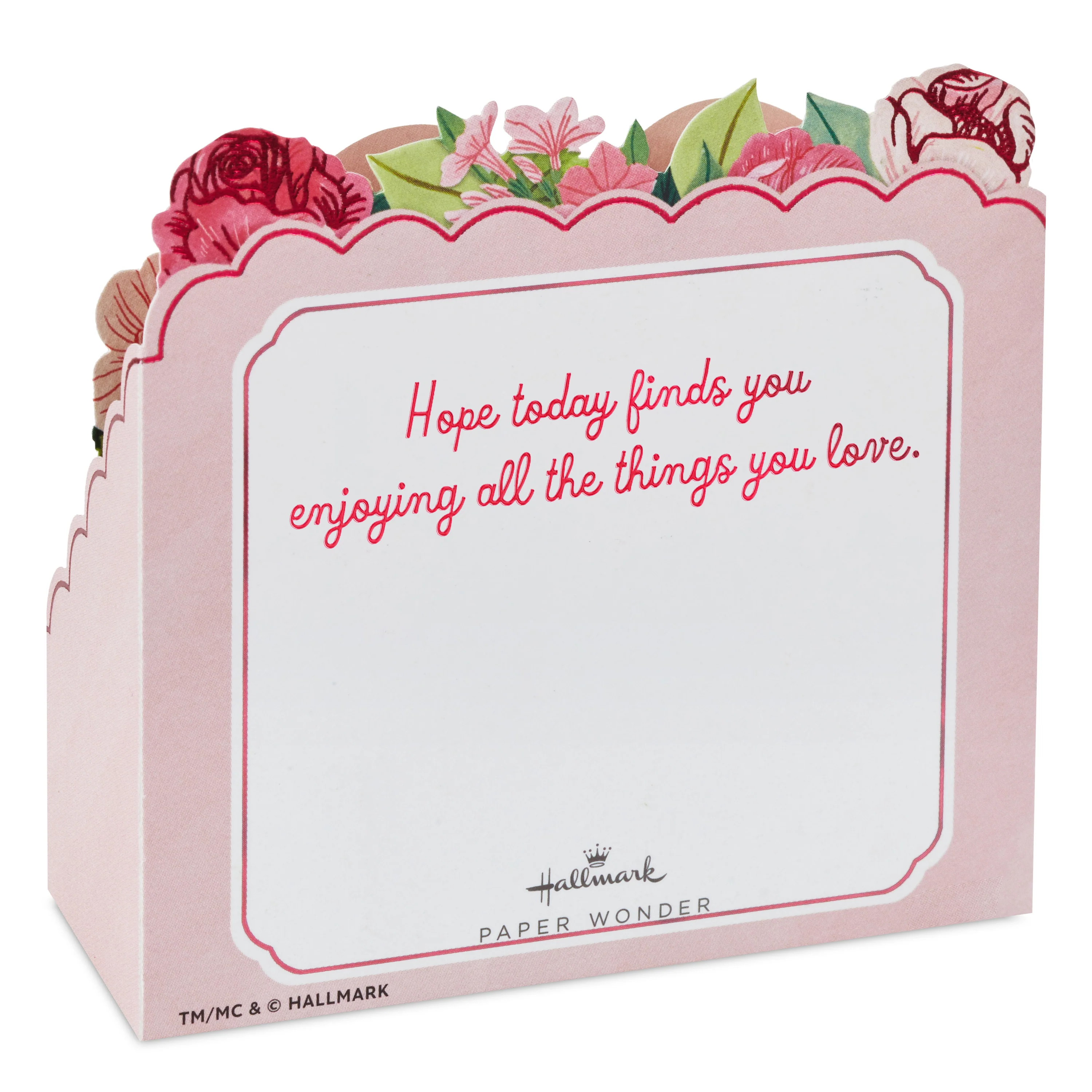 Valentine's Day Card - Mini 3D & Pop Up Pink Heart & Florals Design - Image 2