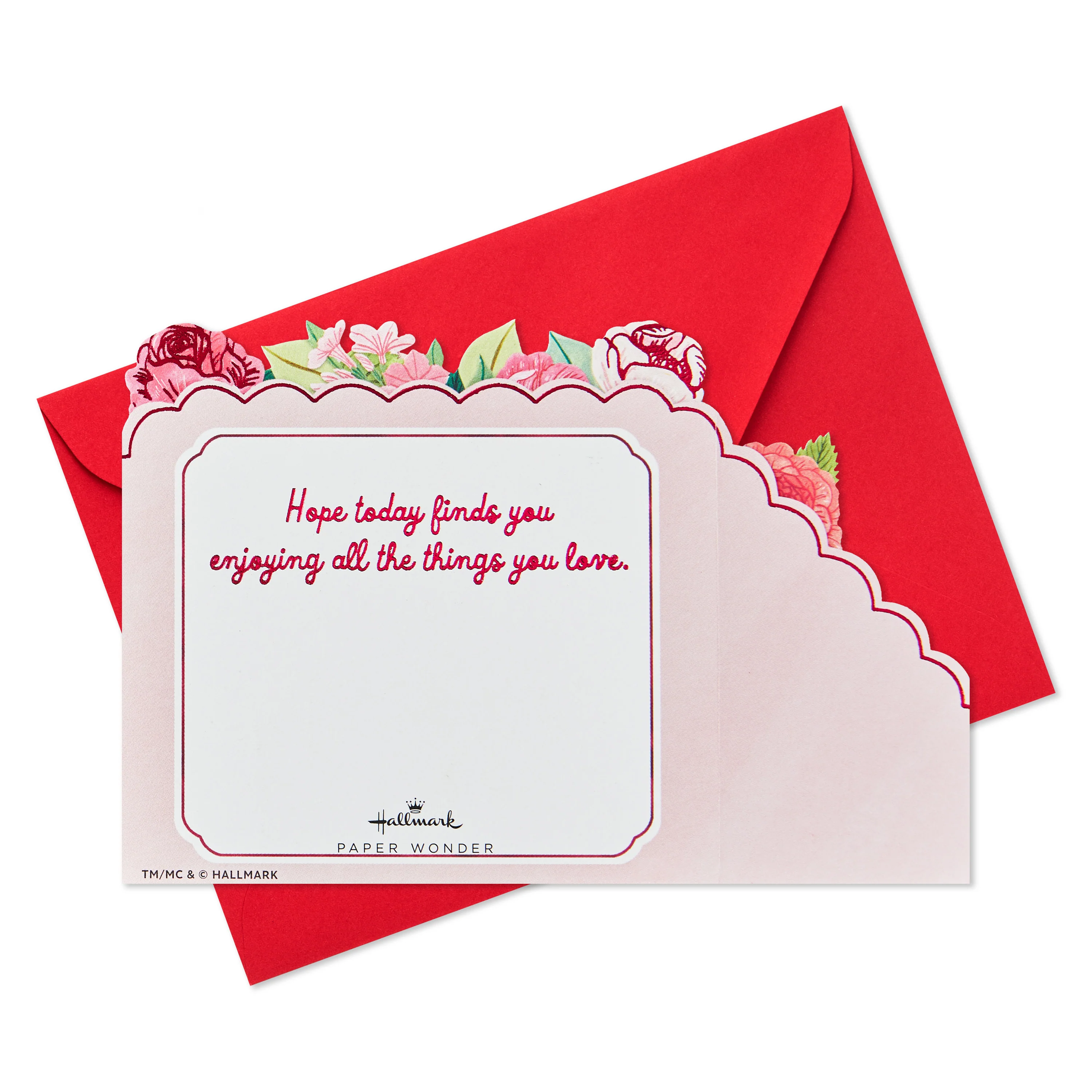 Valentine's Day Card - Mini 3D & Pop Up Pink Heart & Florals Design - Image 7