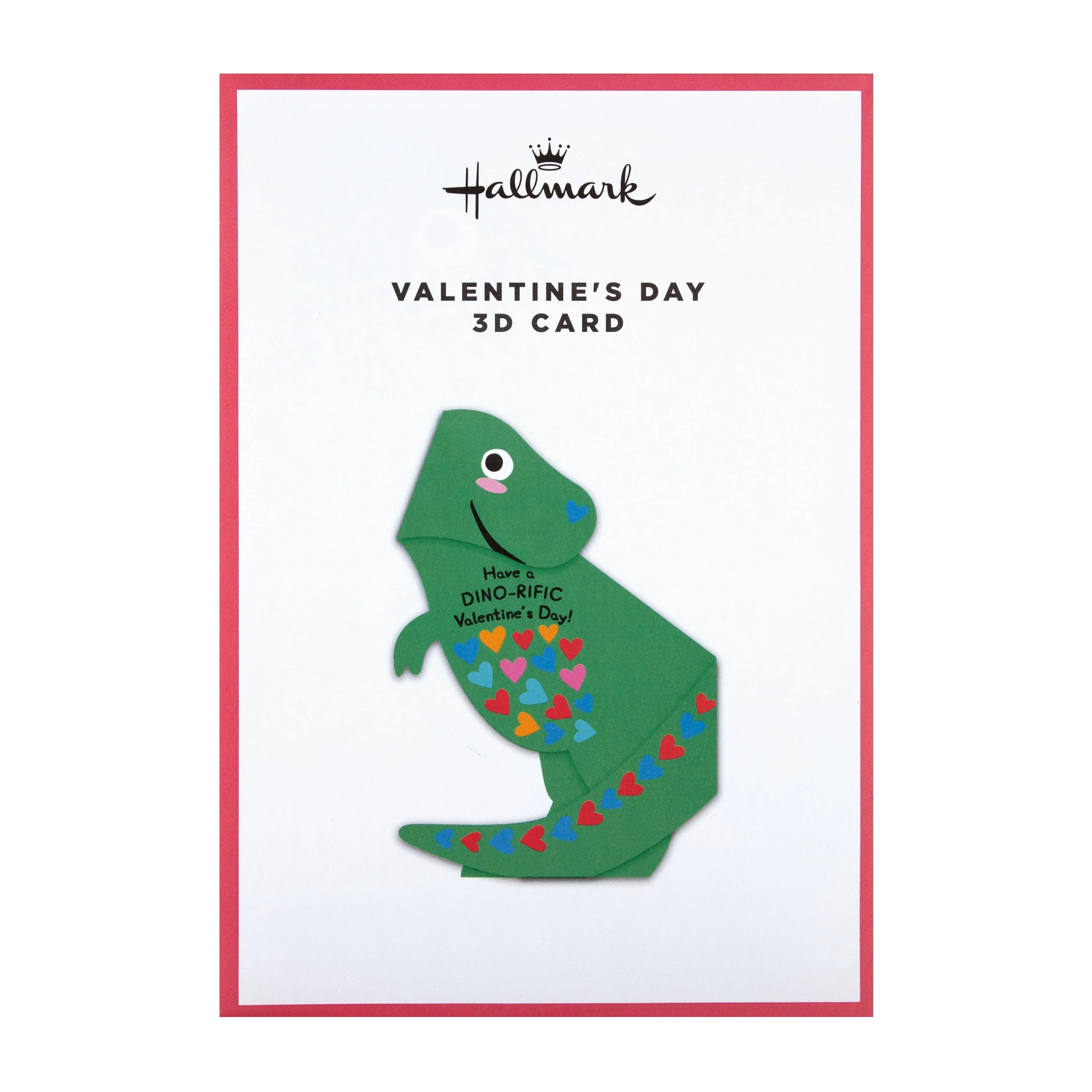 Valentine's Day Card - 3D Pop-Up T-Rex Green Dinosaur Design - Image 5
