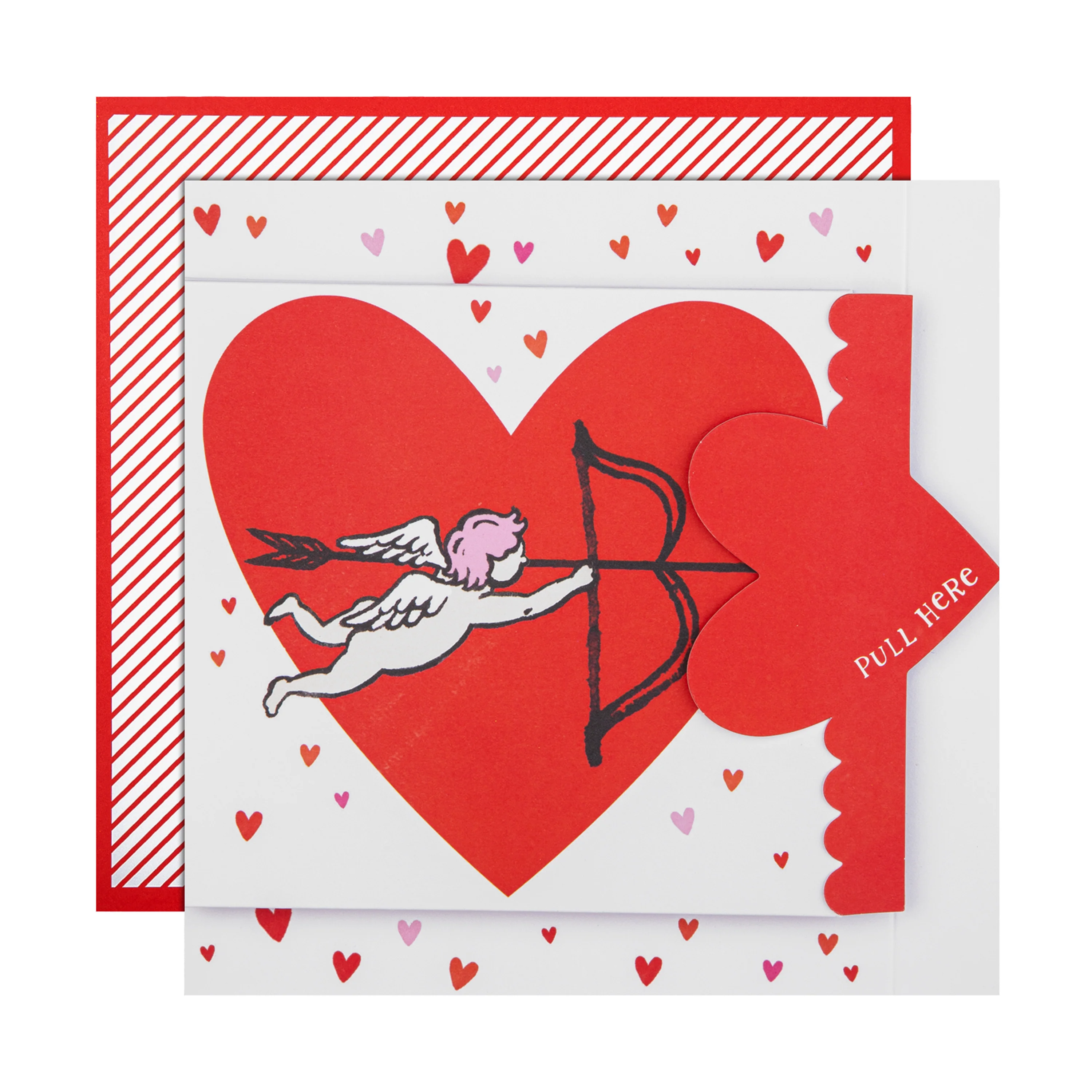 Valentine's Day Card - Cupid Design with Exploding Confetti