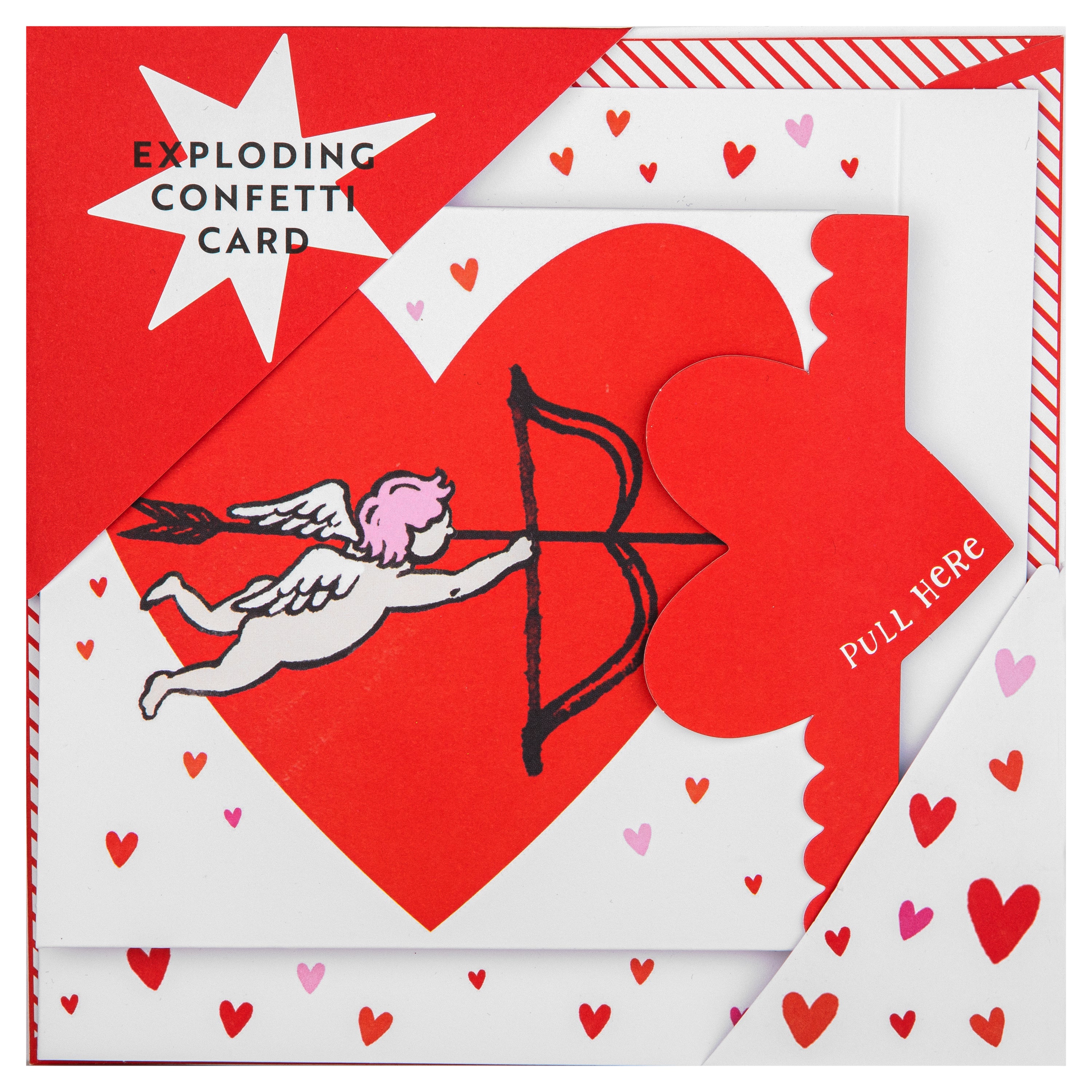 Valentine's Day Card - Cupid Design with Exploding Confetti - Image 6