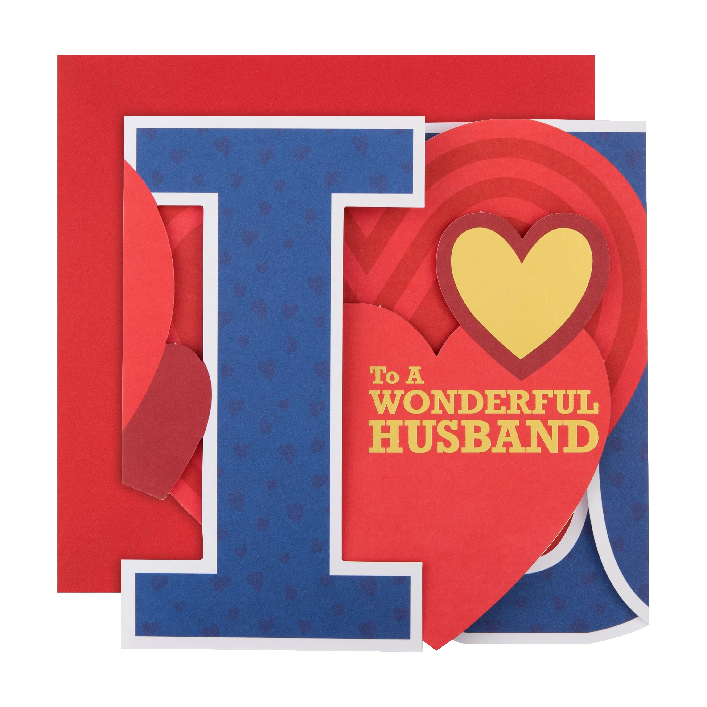 Valentine's Day Card for Husband - 3D Fold-Out Banner Design - Image 2