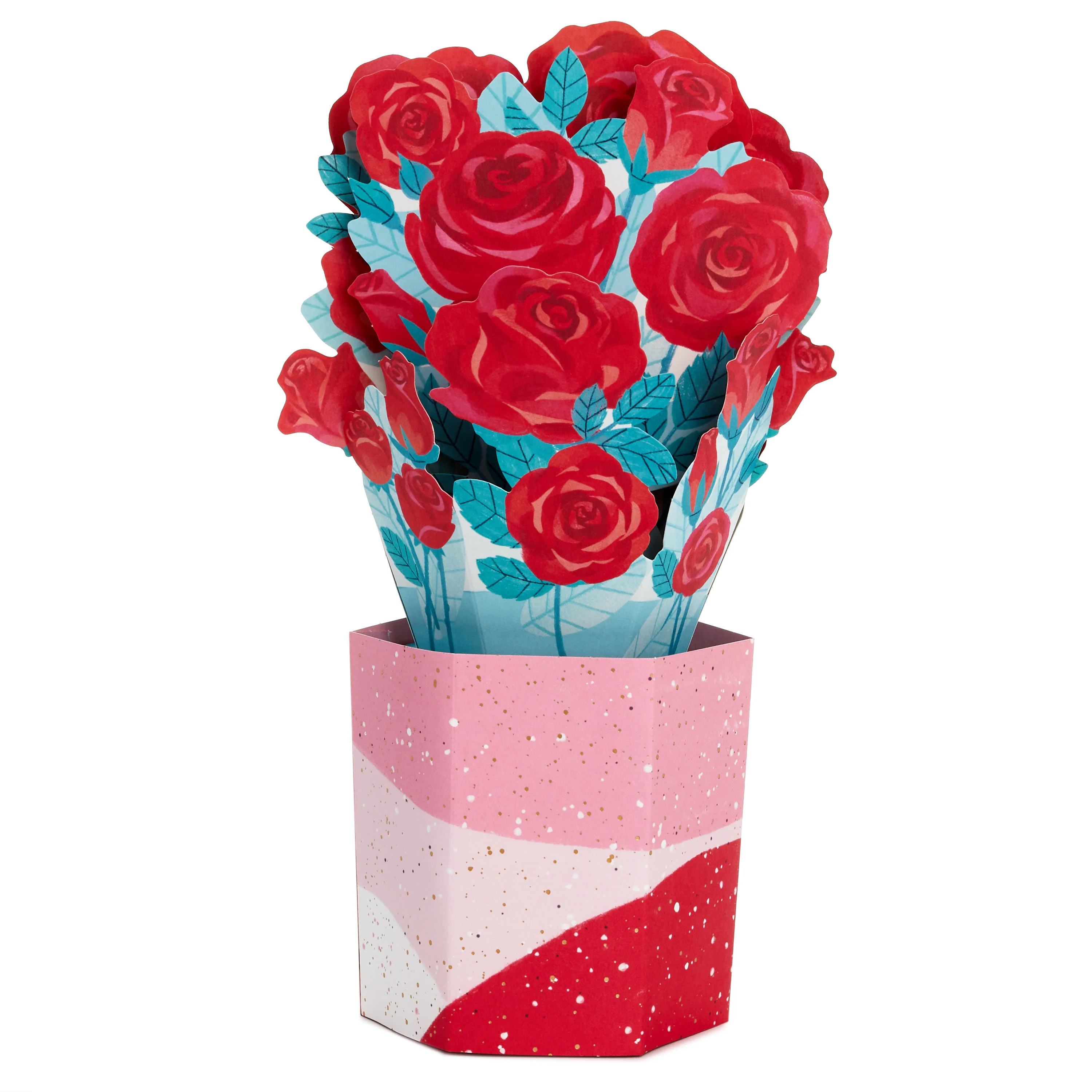 Valentine's Day Card for One I Love - 3D Pop Up Bouquet of Roses Design - Image 5
