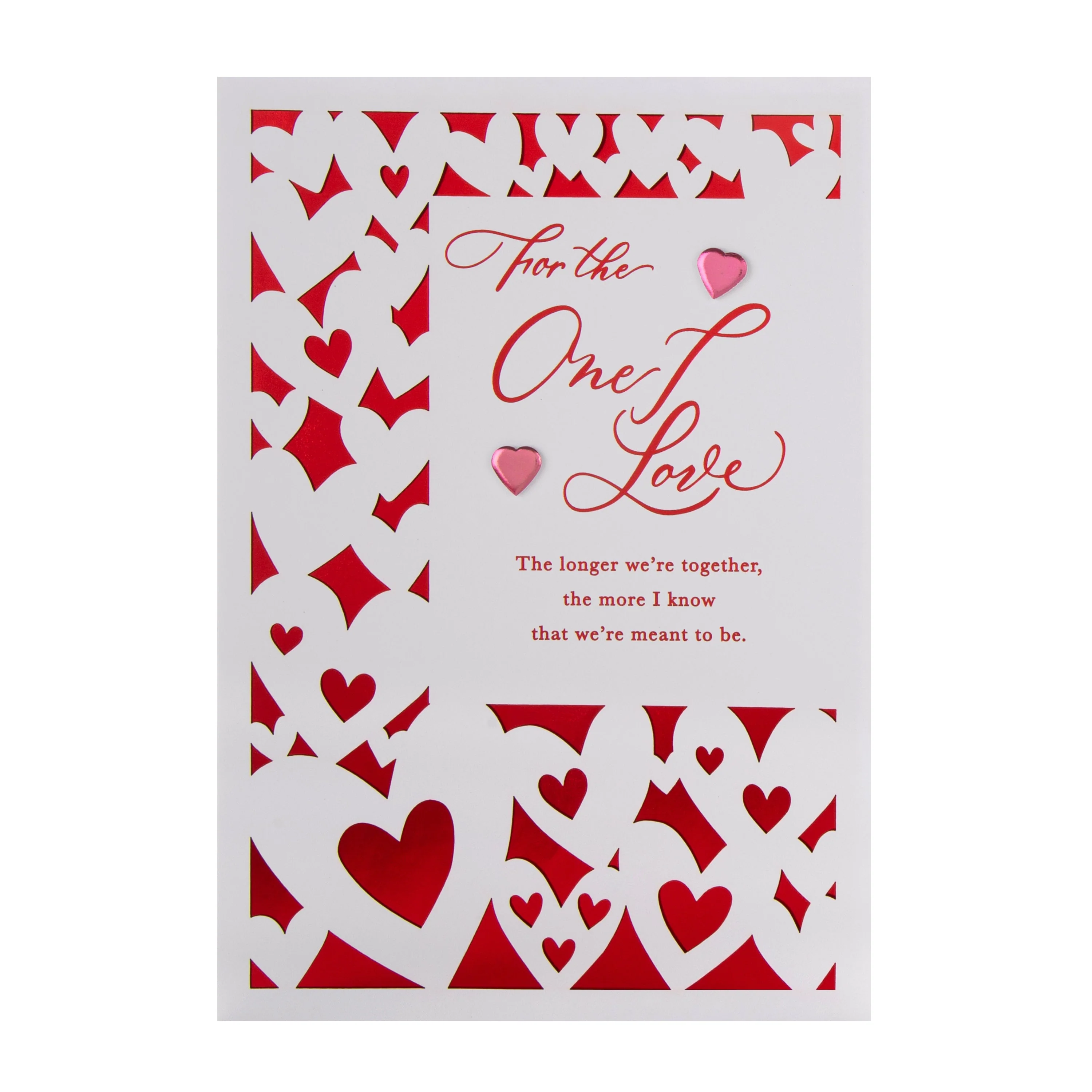 Valentine's Day Card for One I Love - Classic Red Hearts Design - Image 5