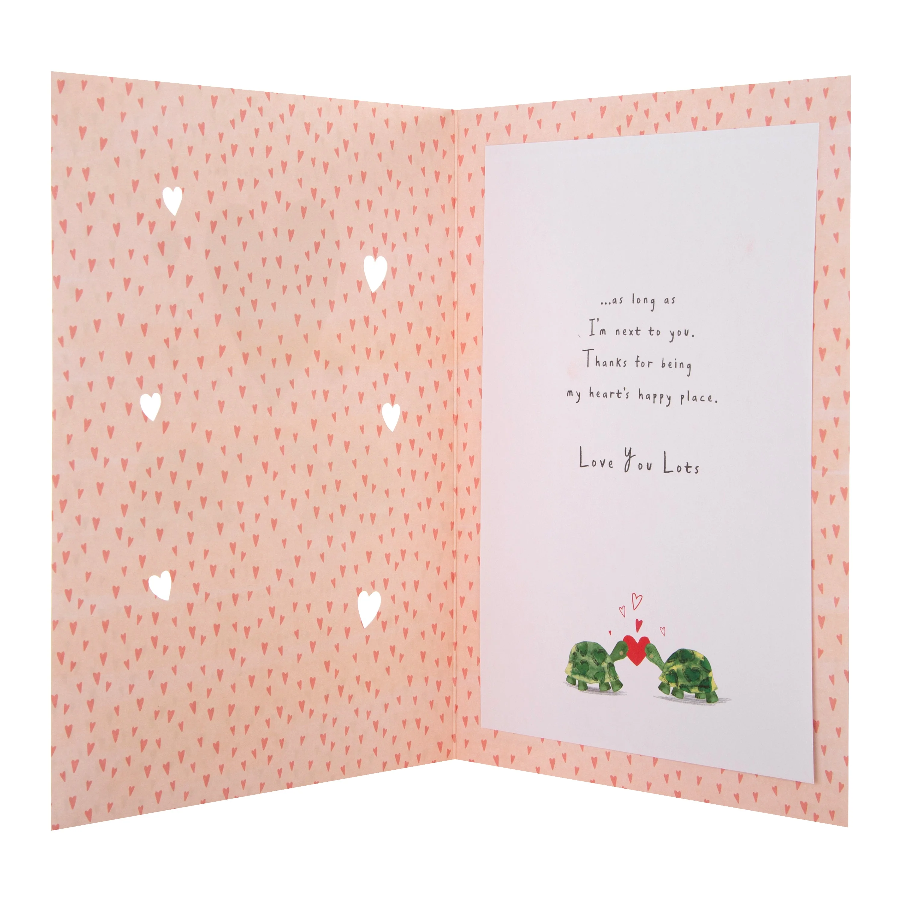 Valentine's Day Card for One I Love - Cute Turtles Design - Image 2
