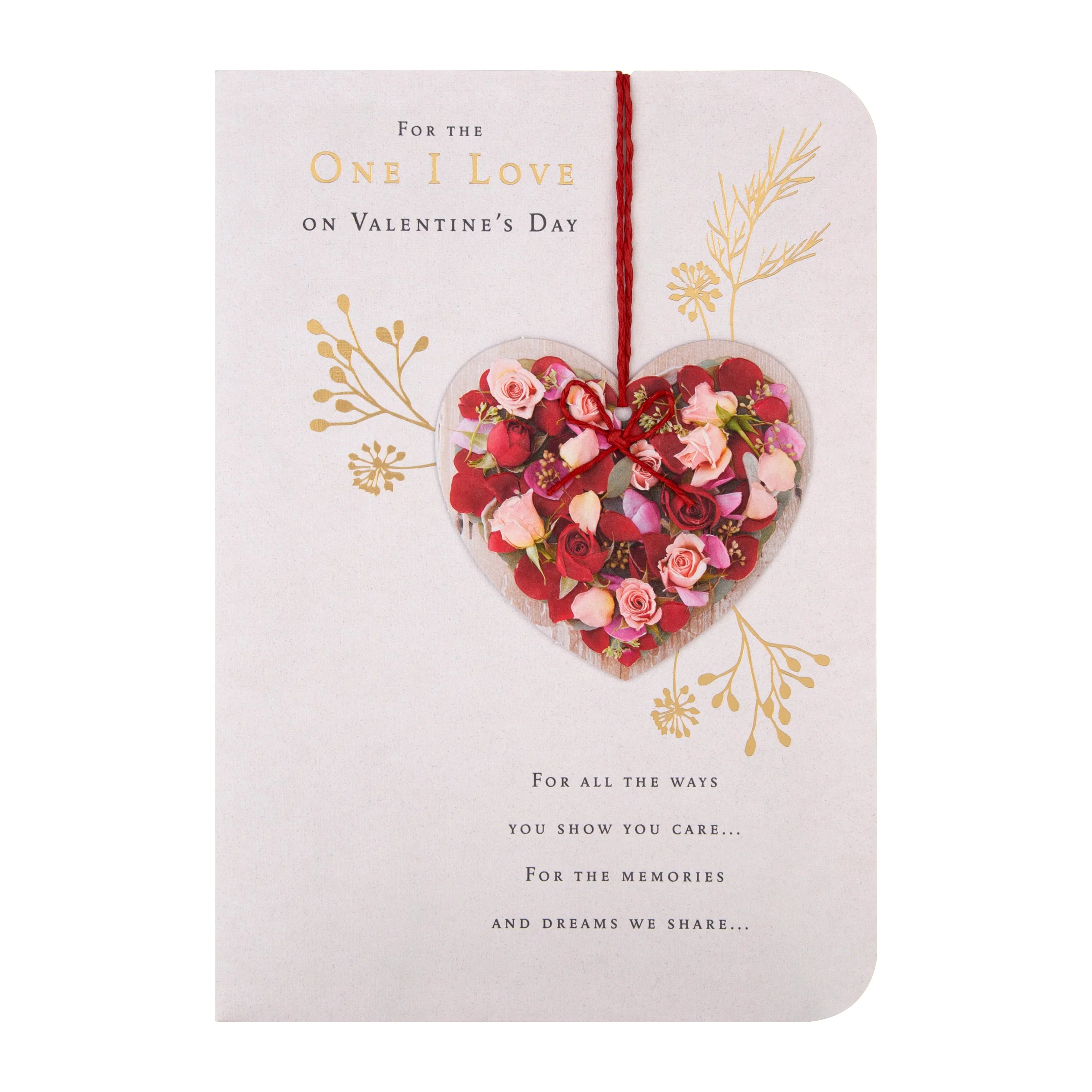 Valentine's Day Card for One I Love - Traditional Floral Heart Design - Image 6