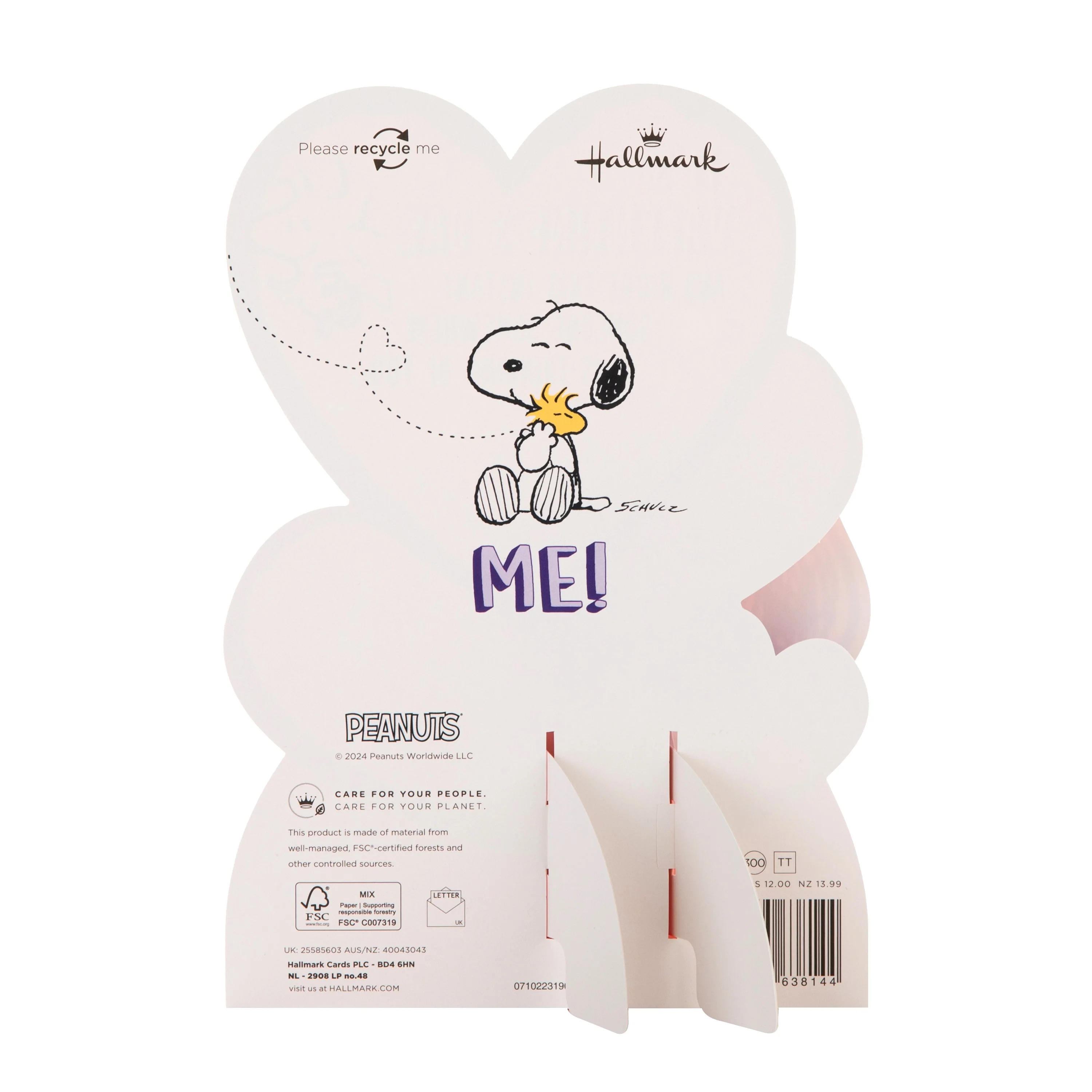 Valentine's Day Card for Someone Special - 3D SNOOPY & Heart Design - Image 5