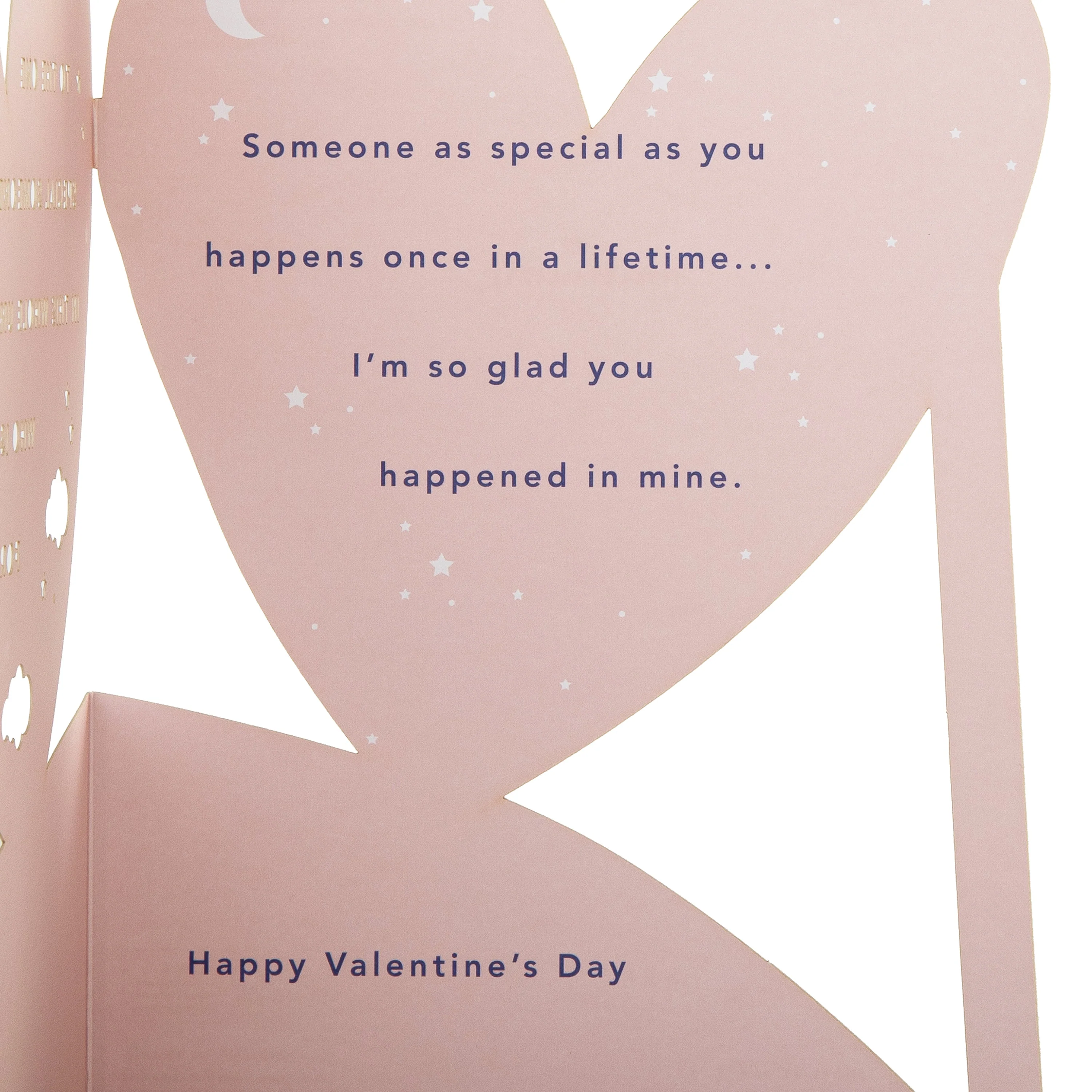 Valentine's Day Card for Someone Special - Heart, Moon & Stars Design - Image 3