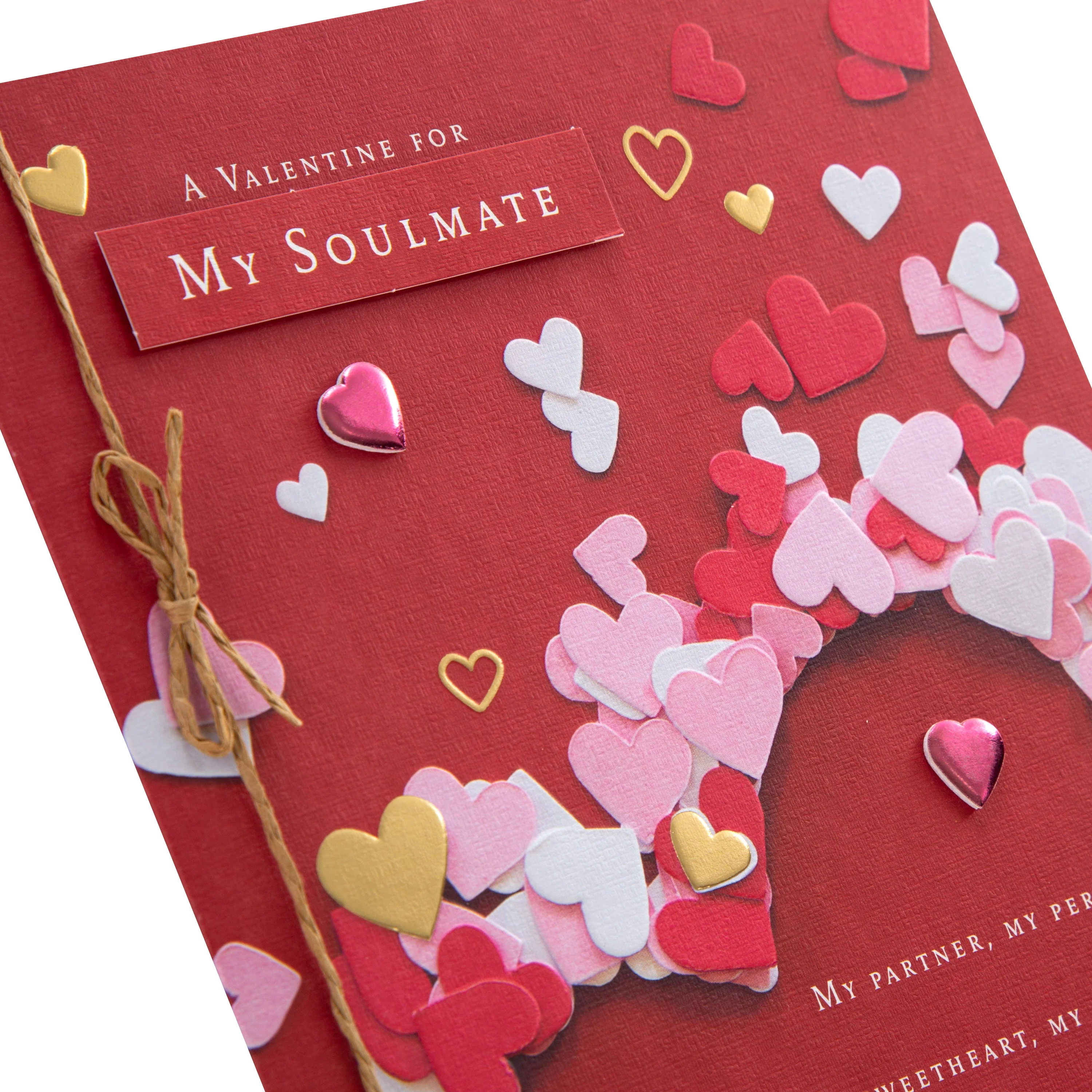Valentine's Day Card for Soulmate - Traditional Hearts Design - Image 5