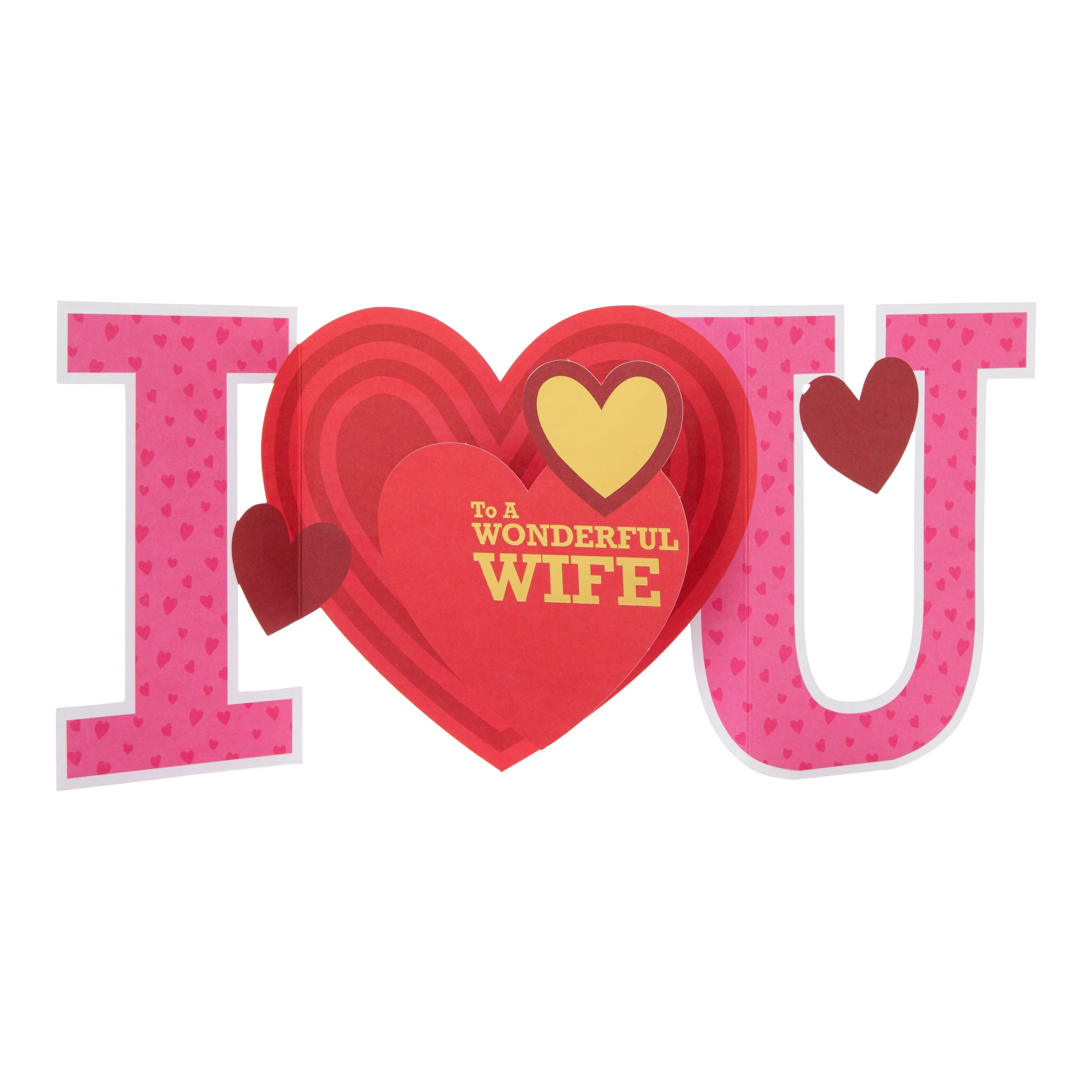 Valentine's Day Card for Wife - 3D Fold-Out Banner Design