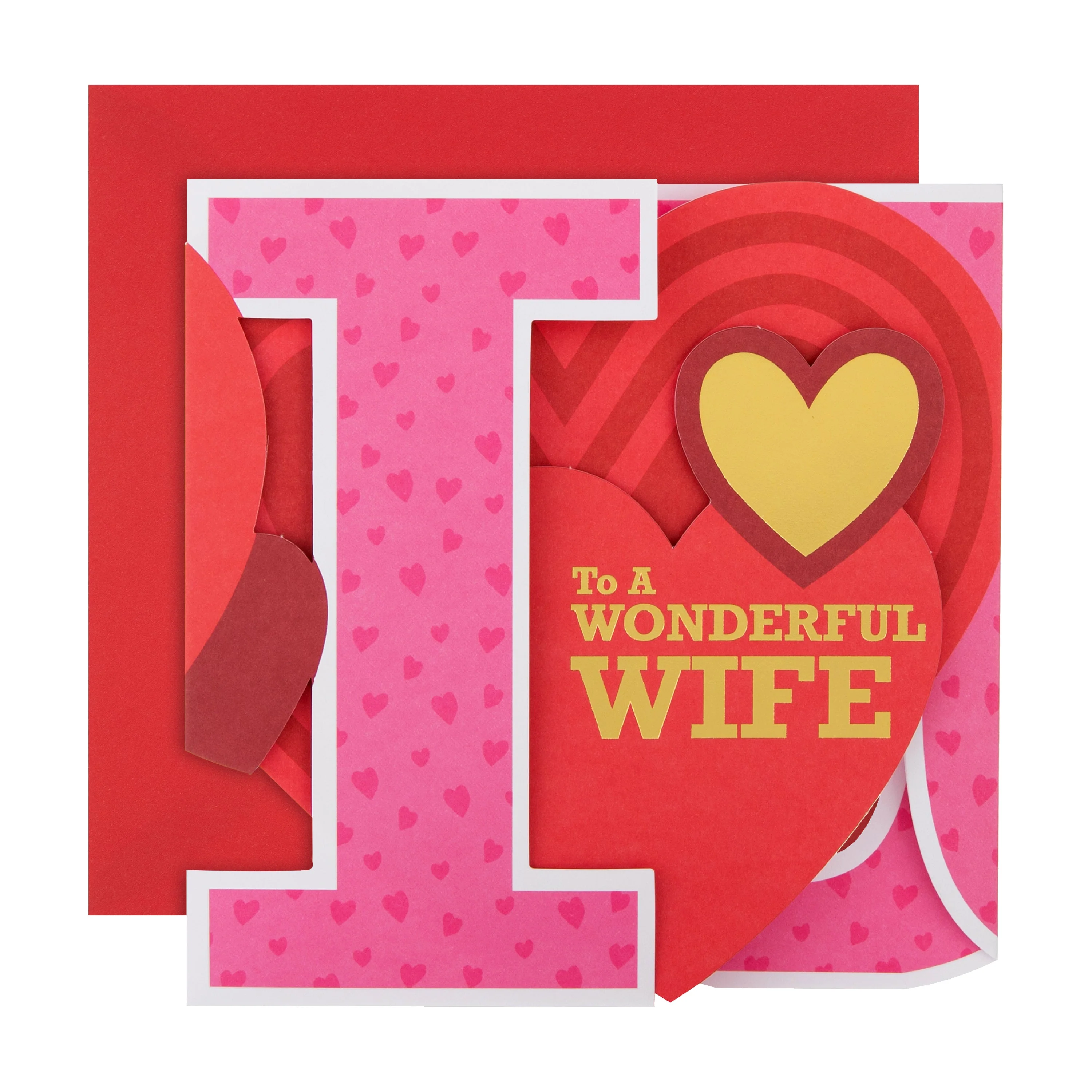 Valentine's Day Card for Wife - 3D Fold-Out Banner Design - Image 2