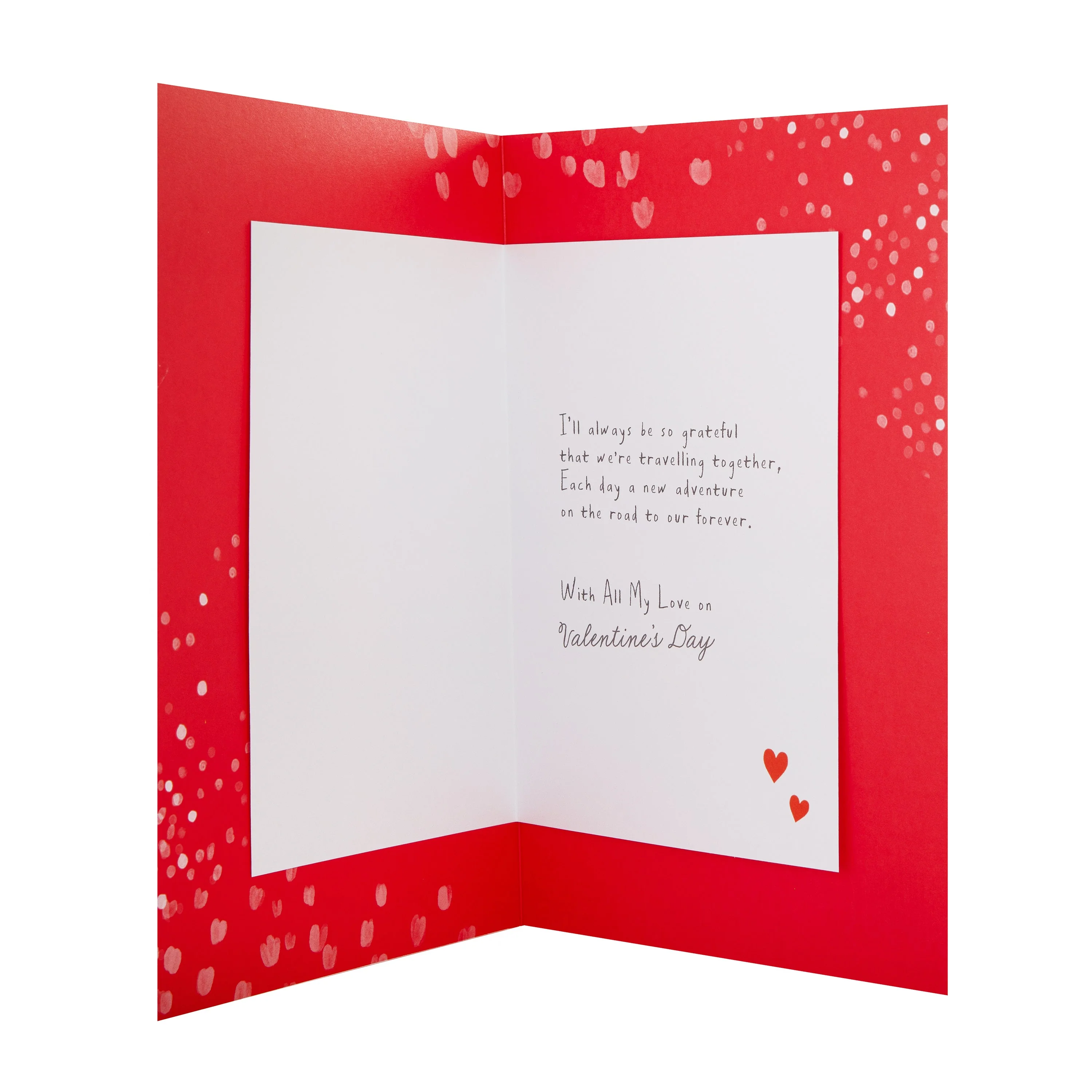 Valentine's Day Card for Wife - Flowers & Envelope Design - Image 2