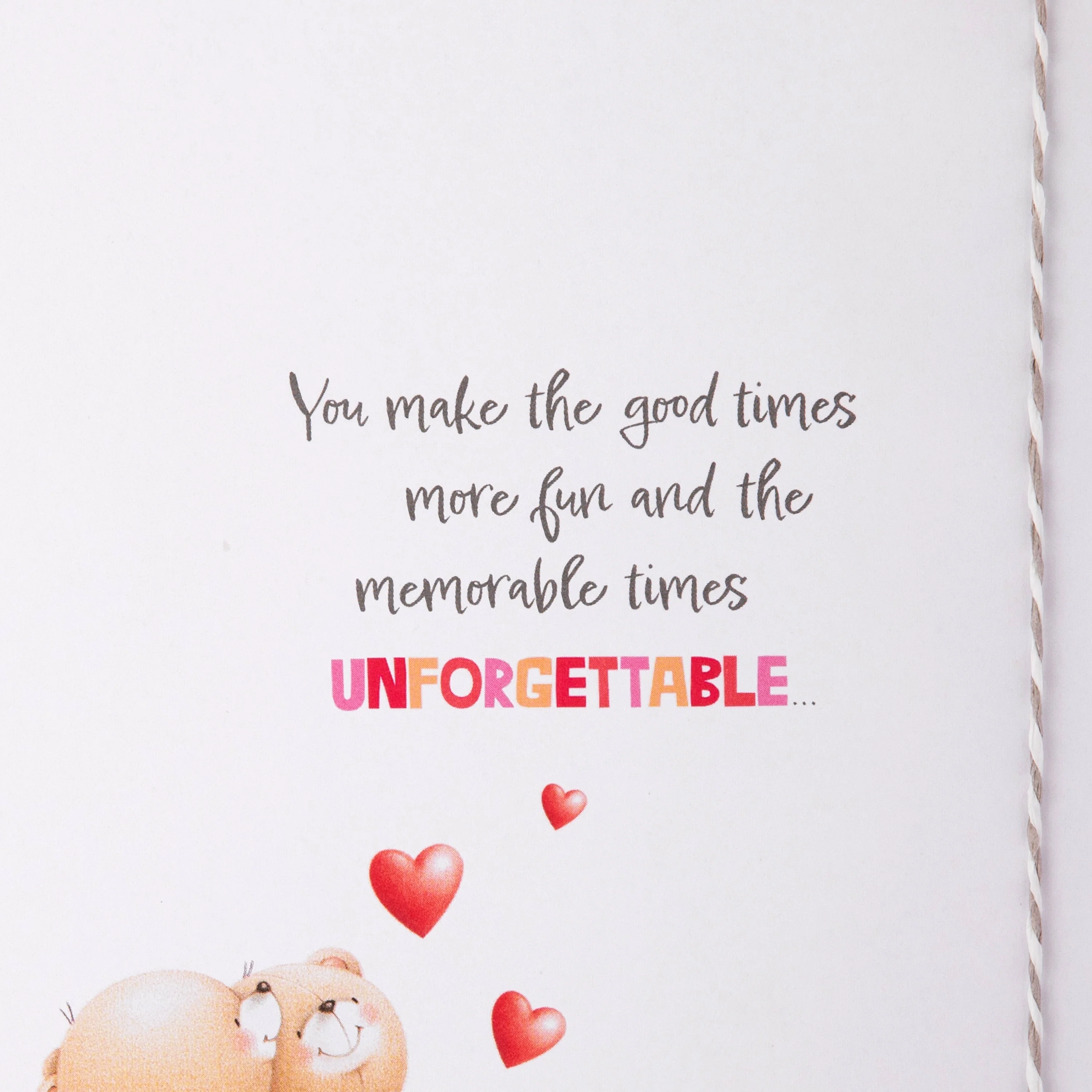 Valentine's Day Card for Wife - Forever Friends Hugging Bears - Image 3