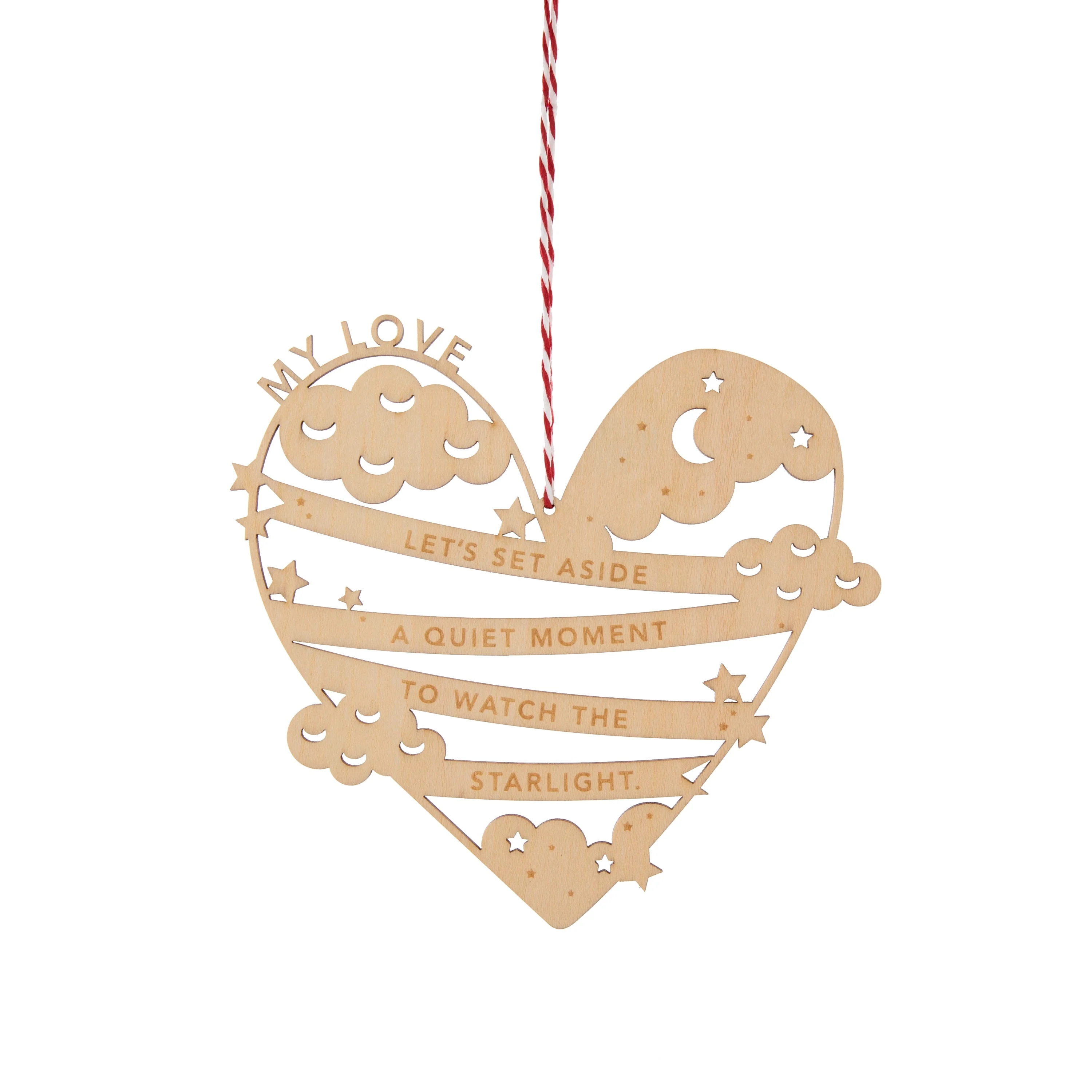 Valentine's Day Card for Wife - Wooden Keepsake Hanging Ornament - Image 6