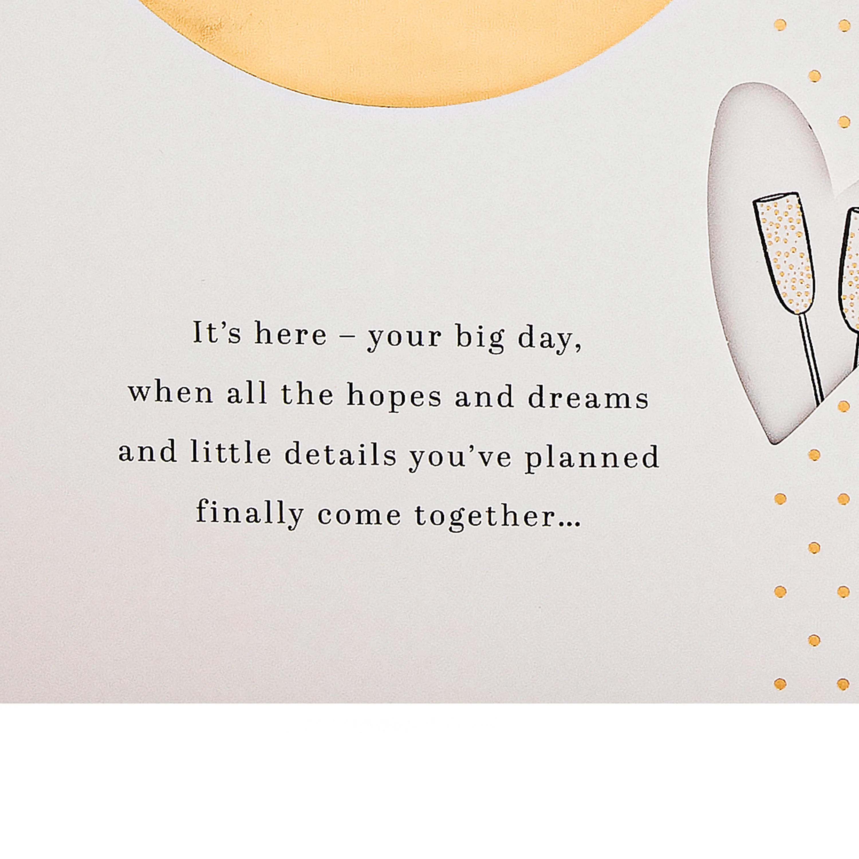 Wedding Card for Happy Couple - Gold Foil Design & Heartfelt Verse - Image 4