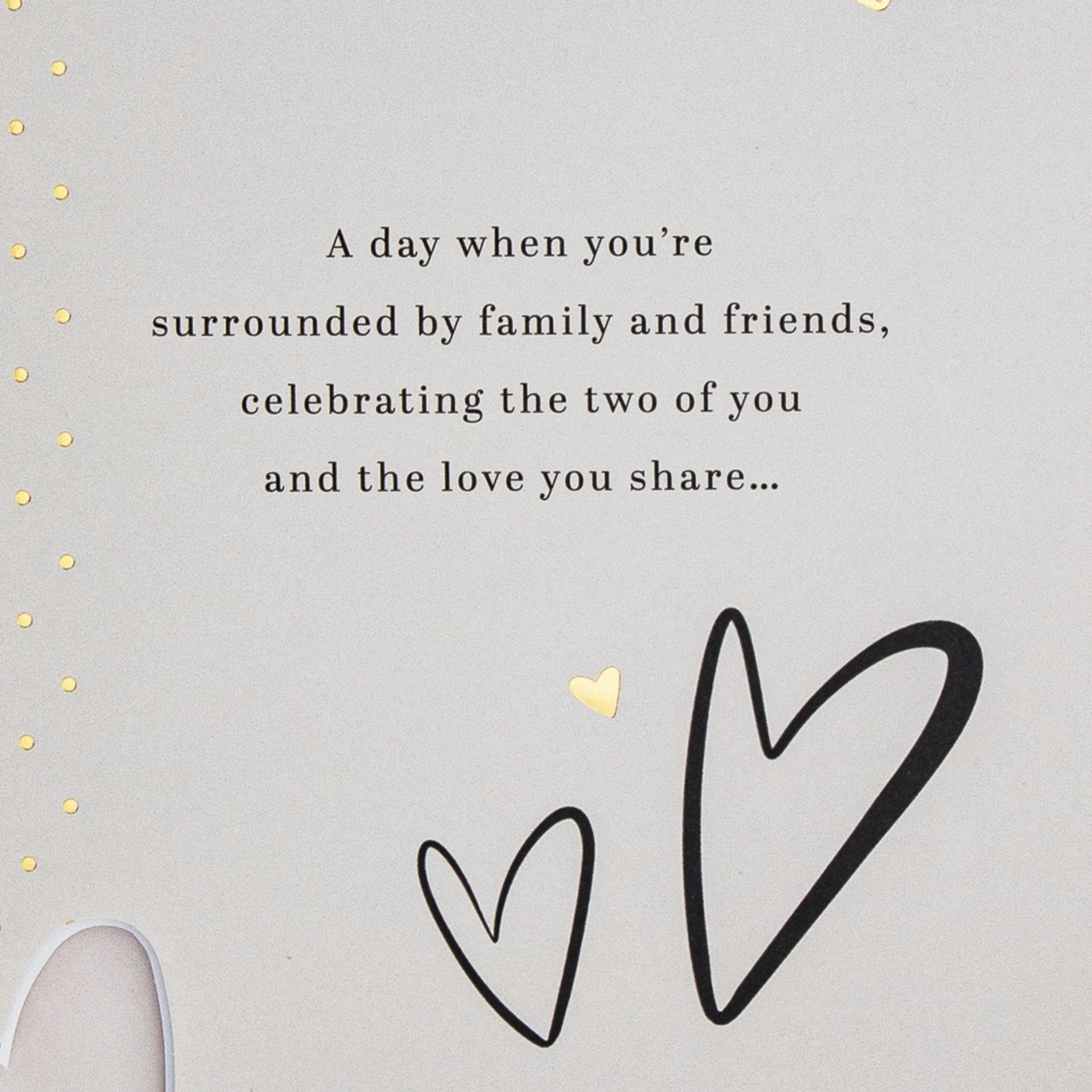Wedding Card for Happy Couple - Gold Foil Design & Heartfelt Verse - Image 5