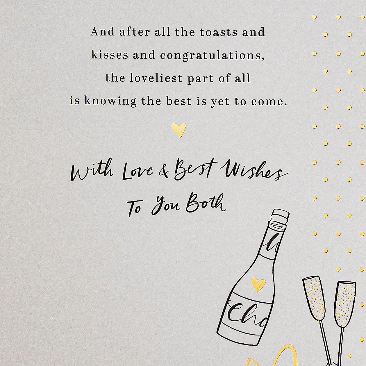 Wedding Card for Happy Couple - Gold Foil Design & Heartfelt Verse - Image 6