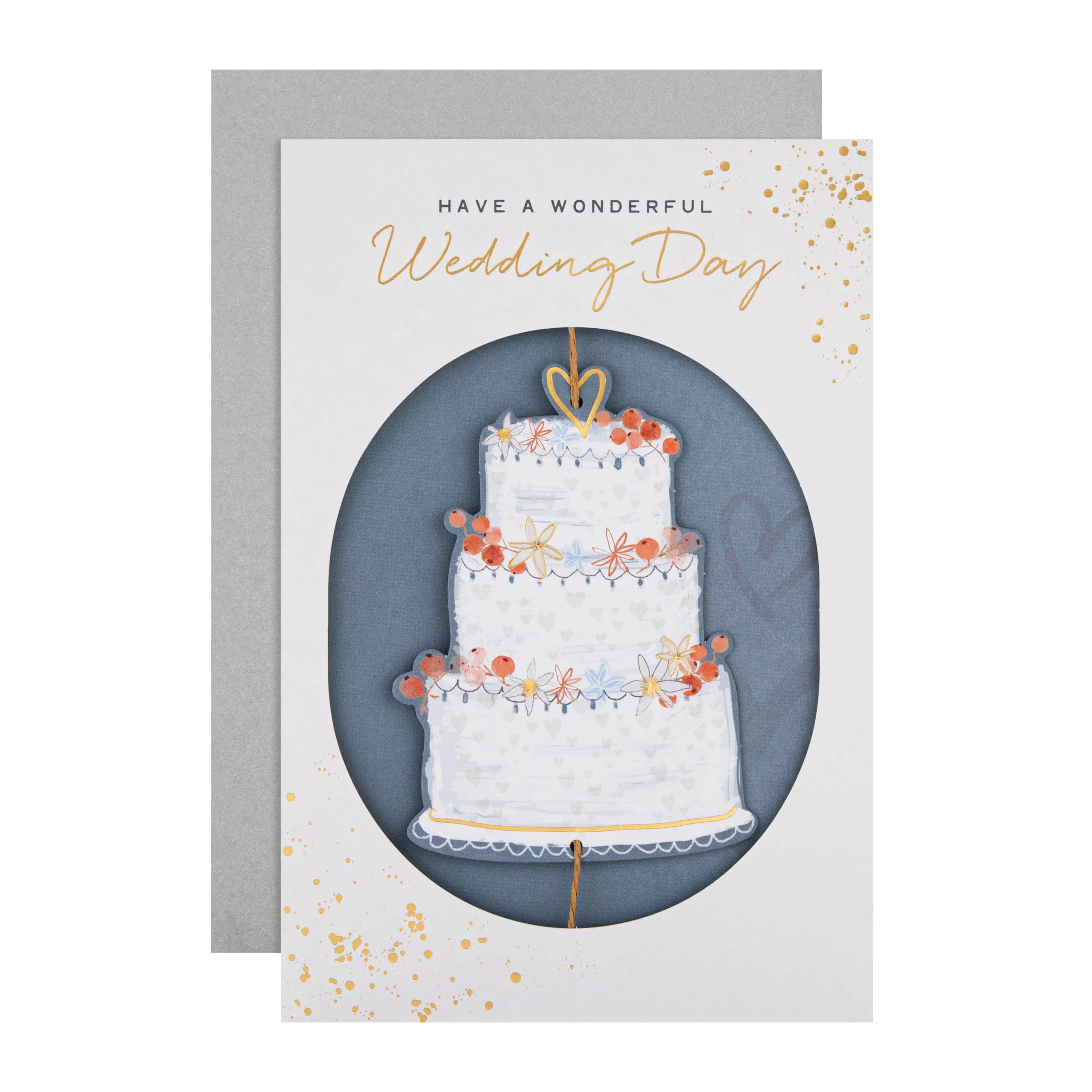 Wedding Card - White Cake Design