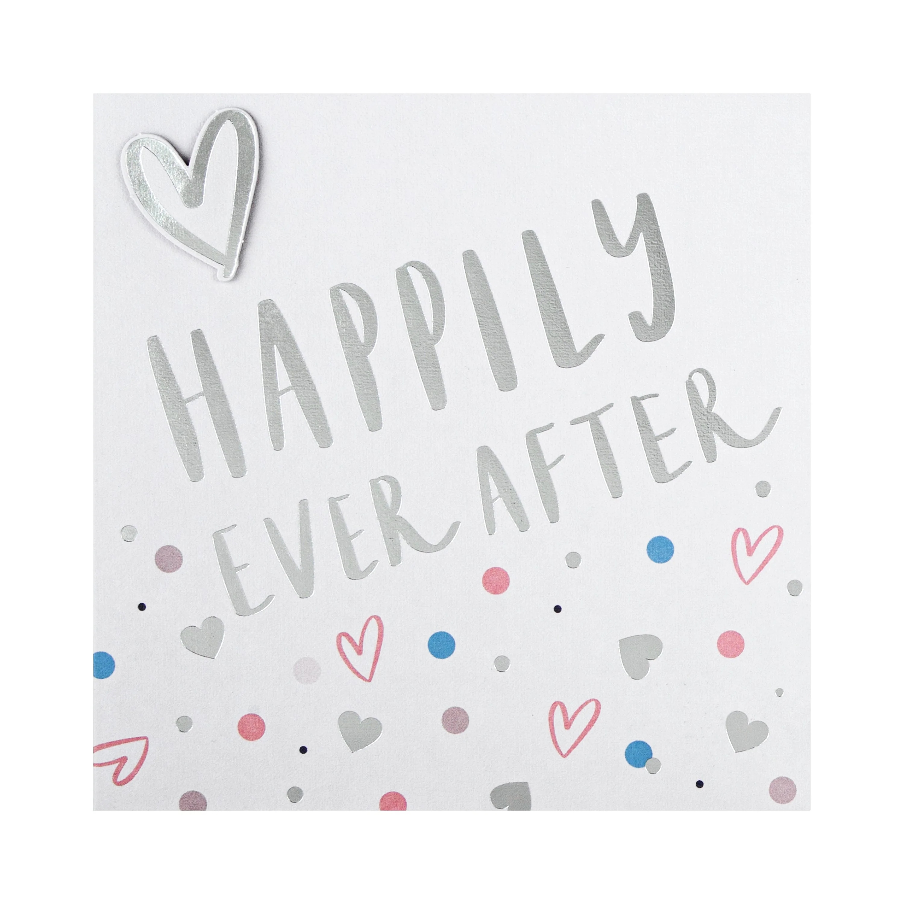 Wedding Congratulations Card - Contemporary Text Based Design - Image 3