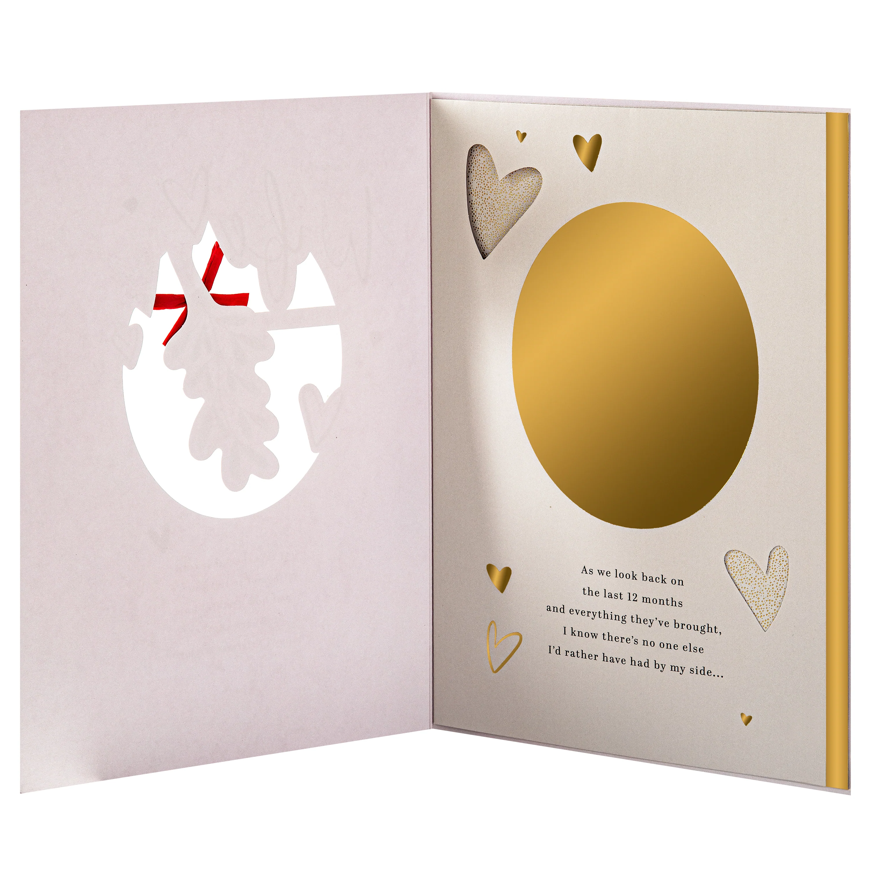 Wife Christmas Card - Special Sentiment, Mistletoe Design - Image 2