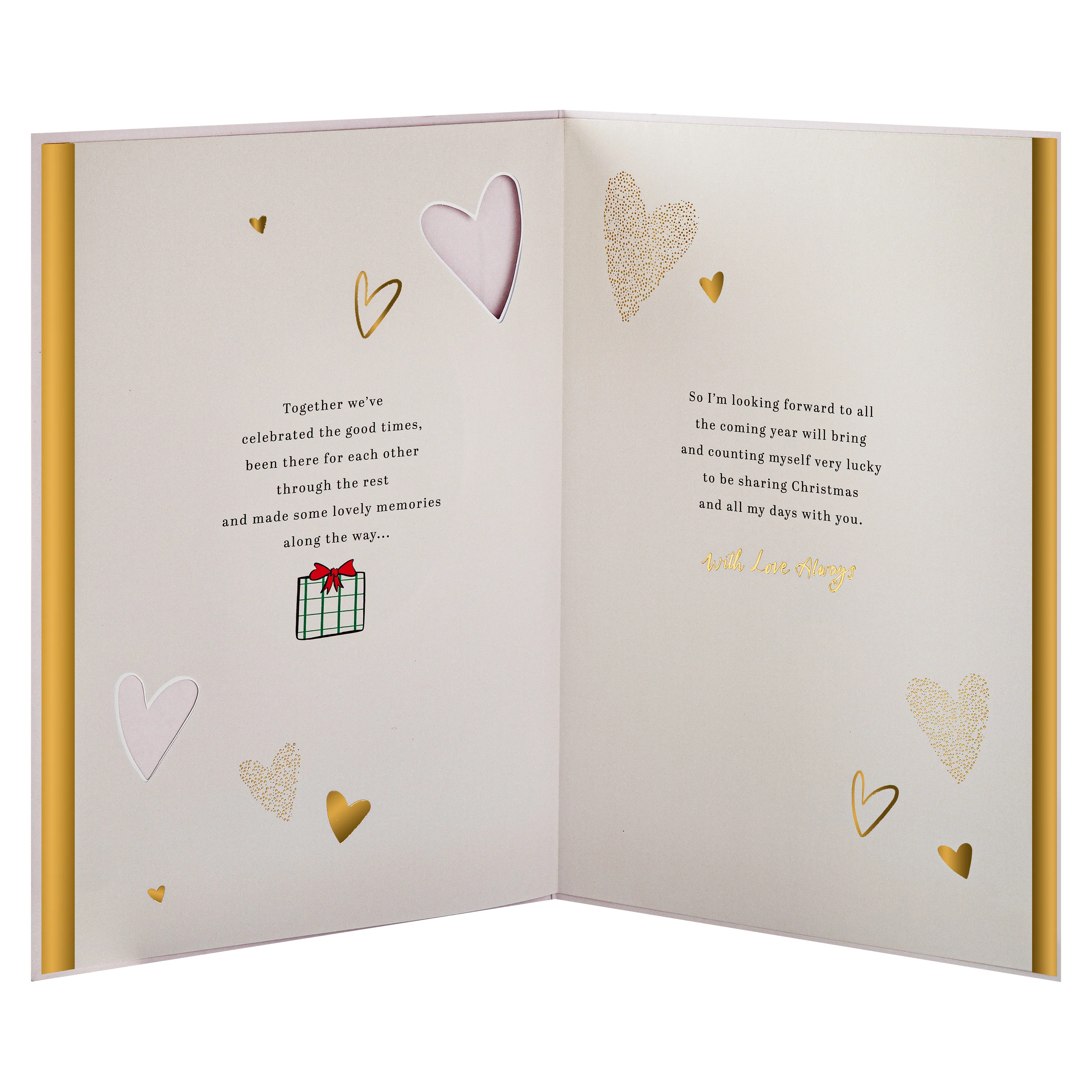 Wife Christmas Card - Special Sentiment, Mistletoe Design - Image 4