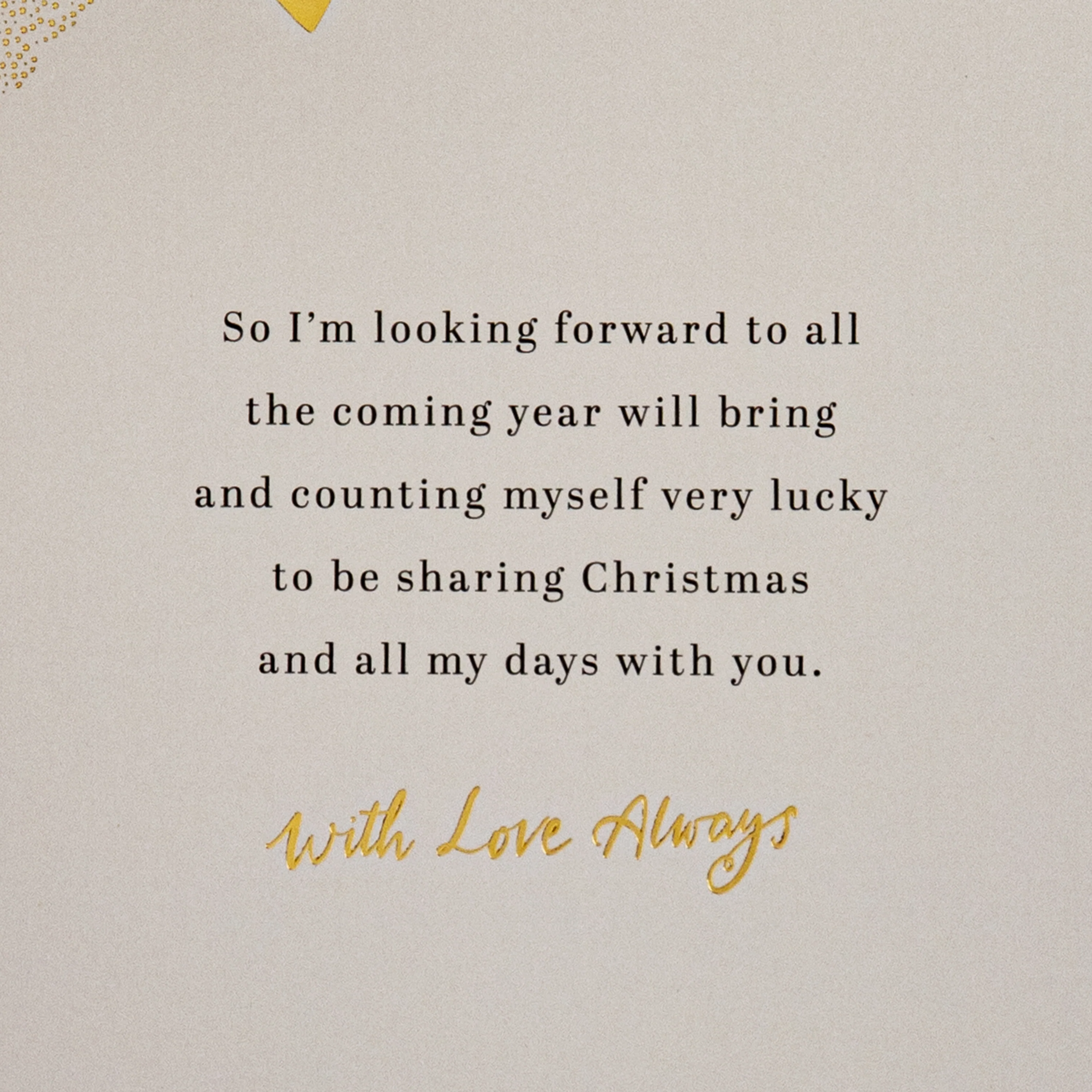 Wife Christmas Card - Special Sentiment, Mistletoe Design - Image 6